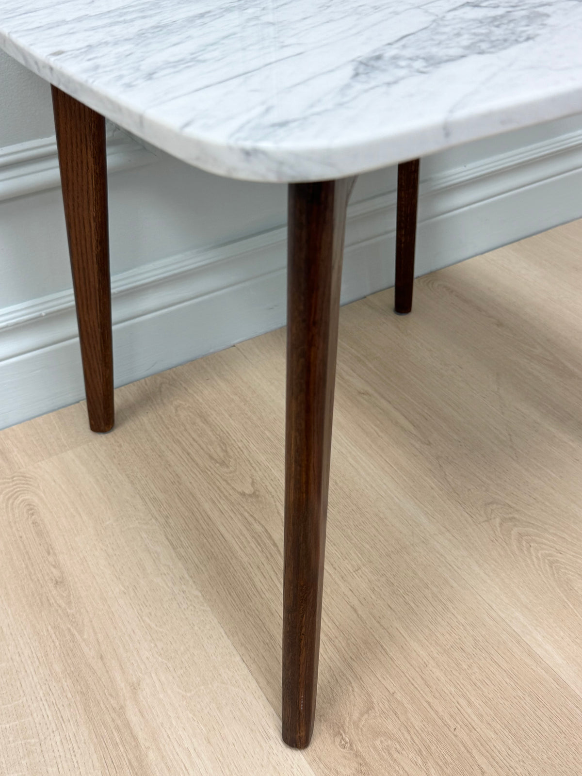 ARTICLE Walnut & Marble Side Table