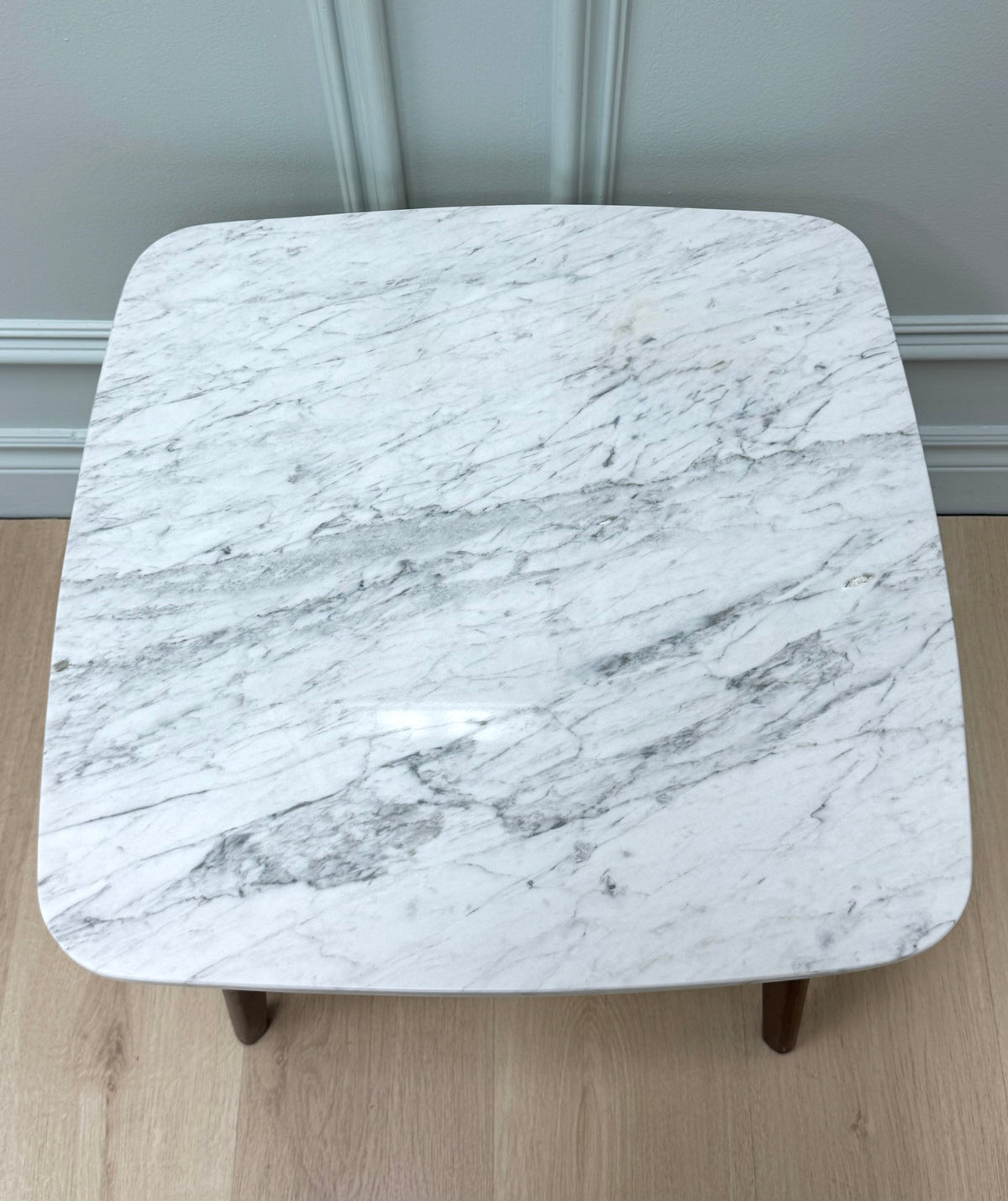 ARTICLE Walnut & Marble Side Table