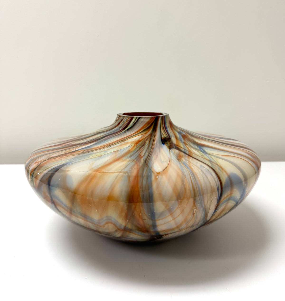 Swirl Art Glass Vase