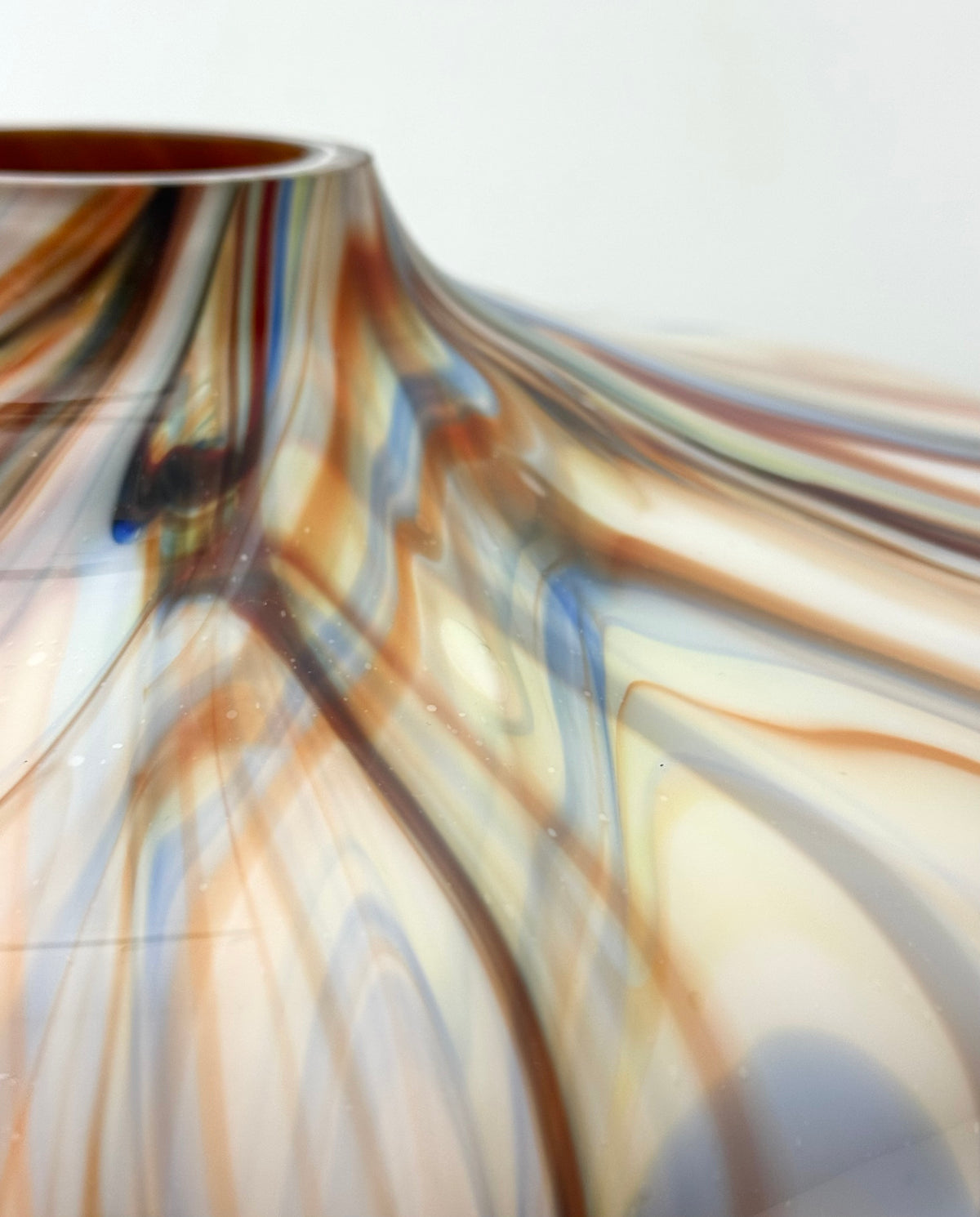 Swirl Art Glass Vase
