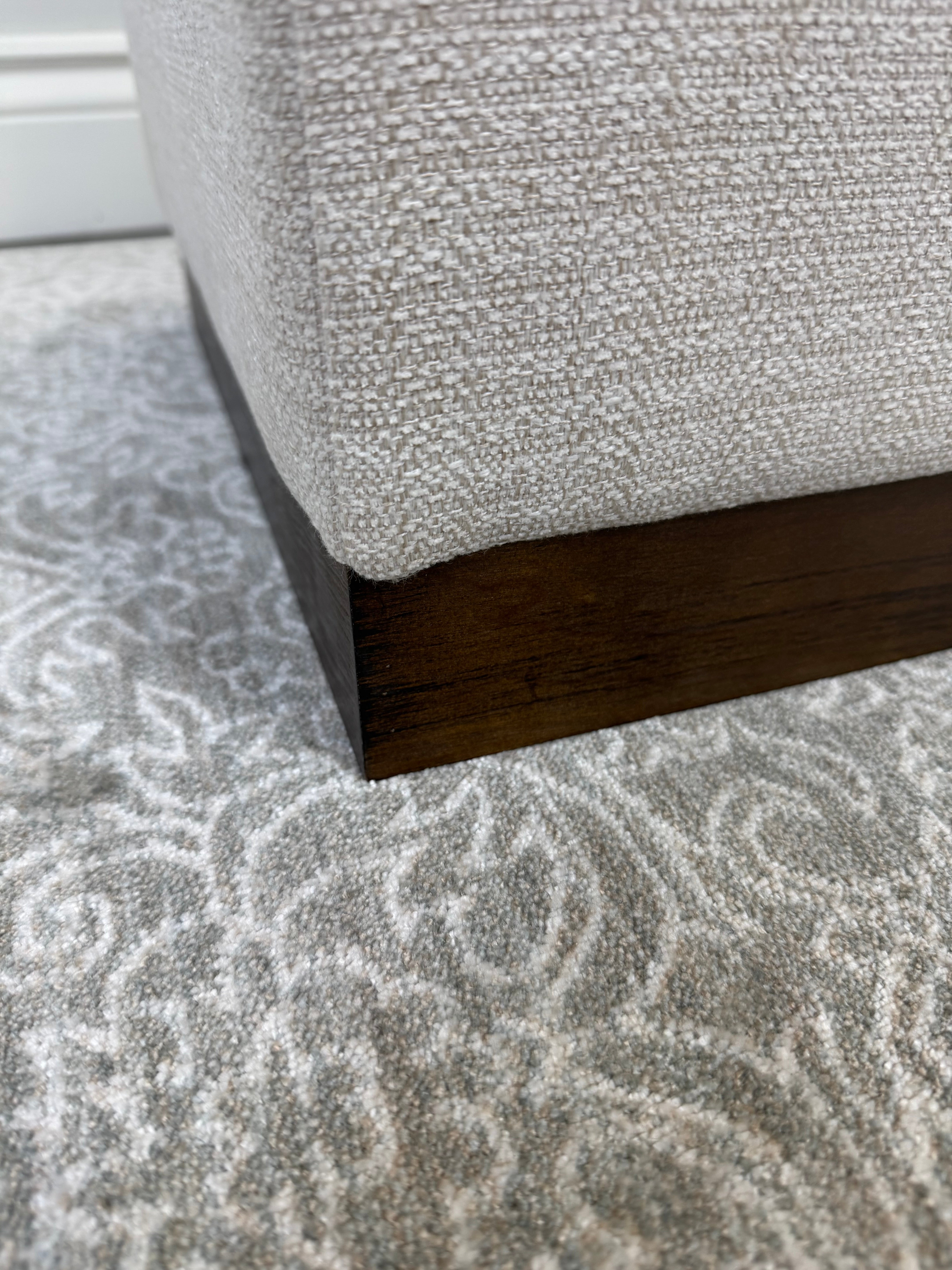 Ivory Storage Ottoman