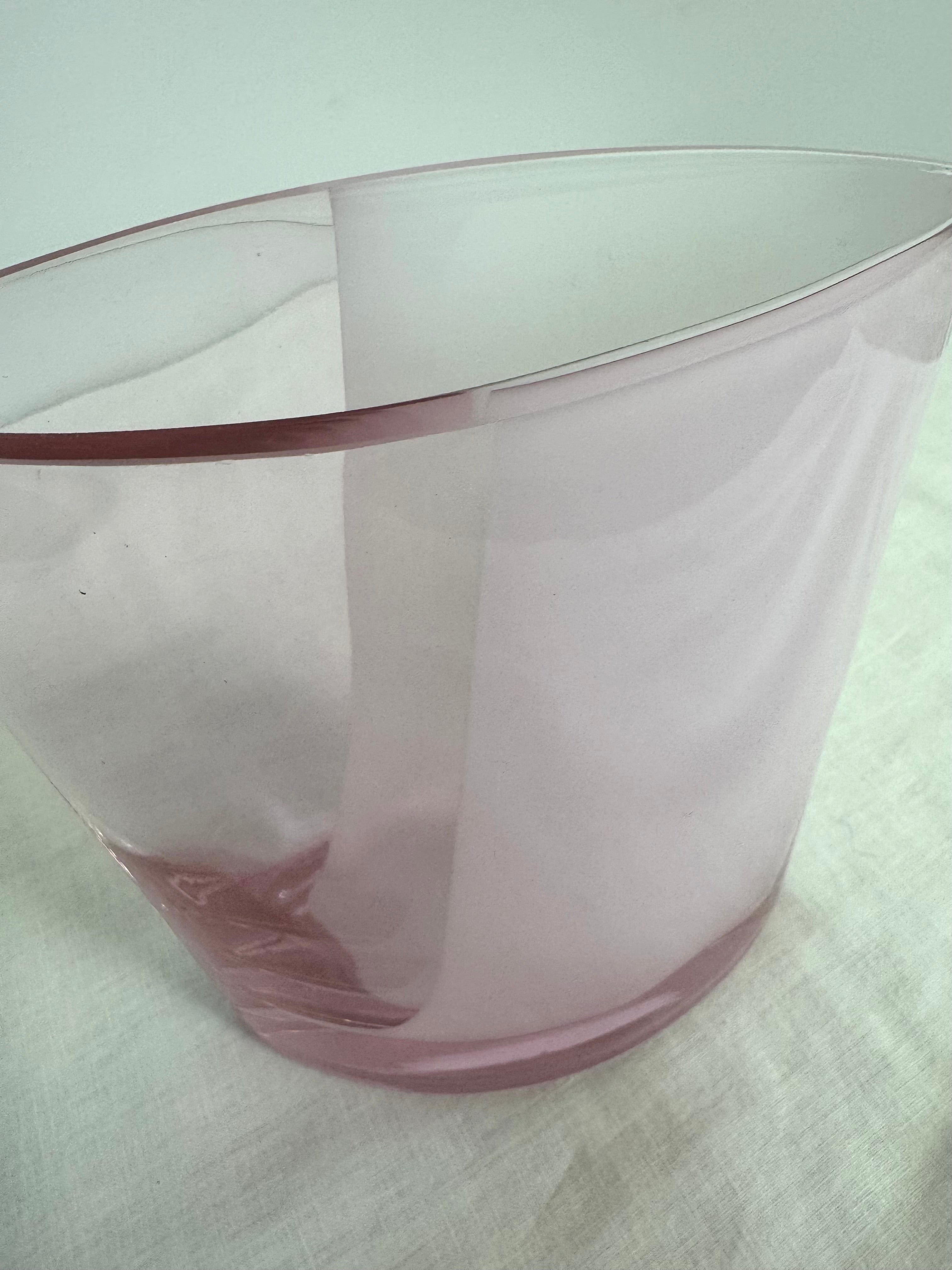 Pink & White Glass Vase