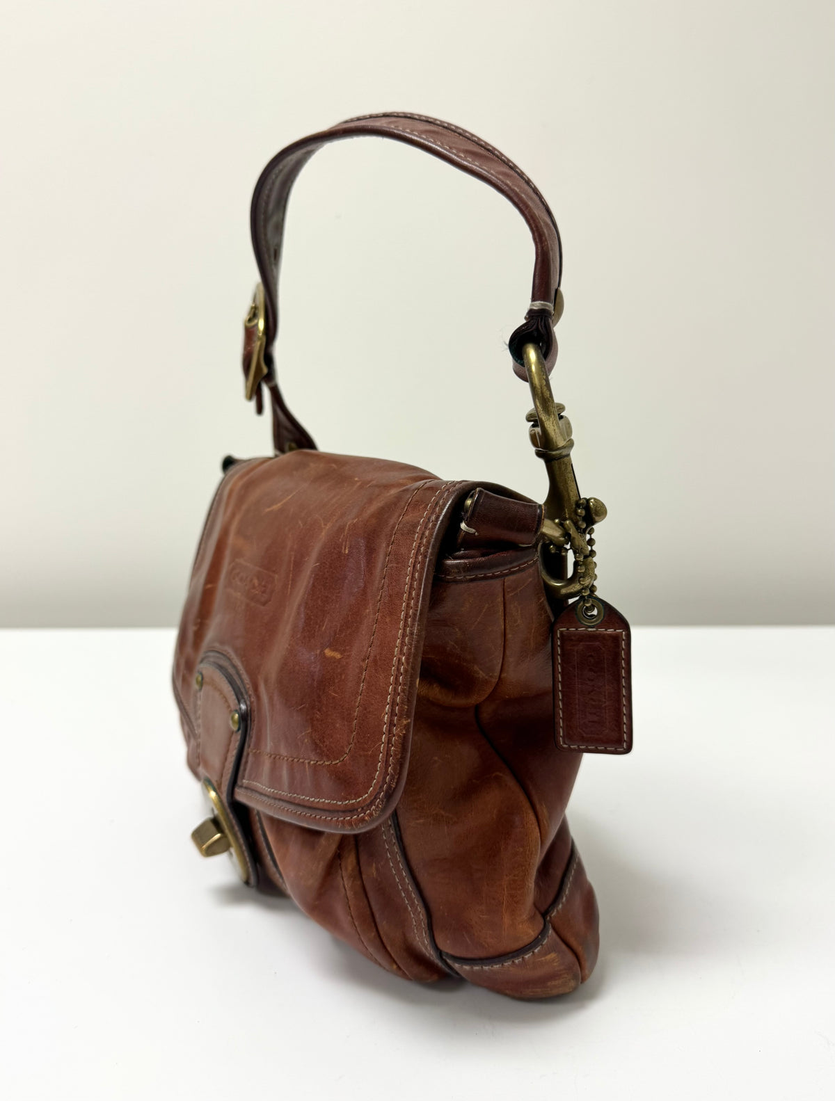 Vintage COACH 'Ali' Flap Hobo Bag