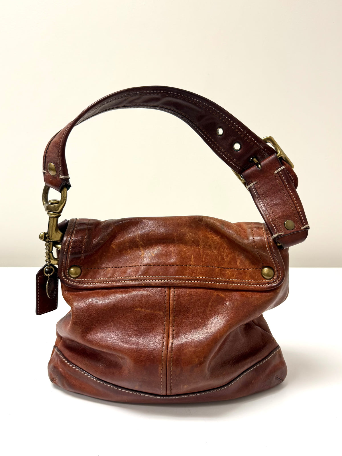 Vintage COACH 'Ali' Flap Hobo Bag