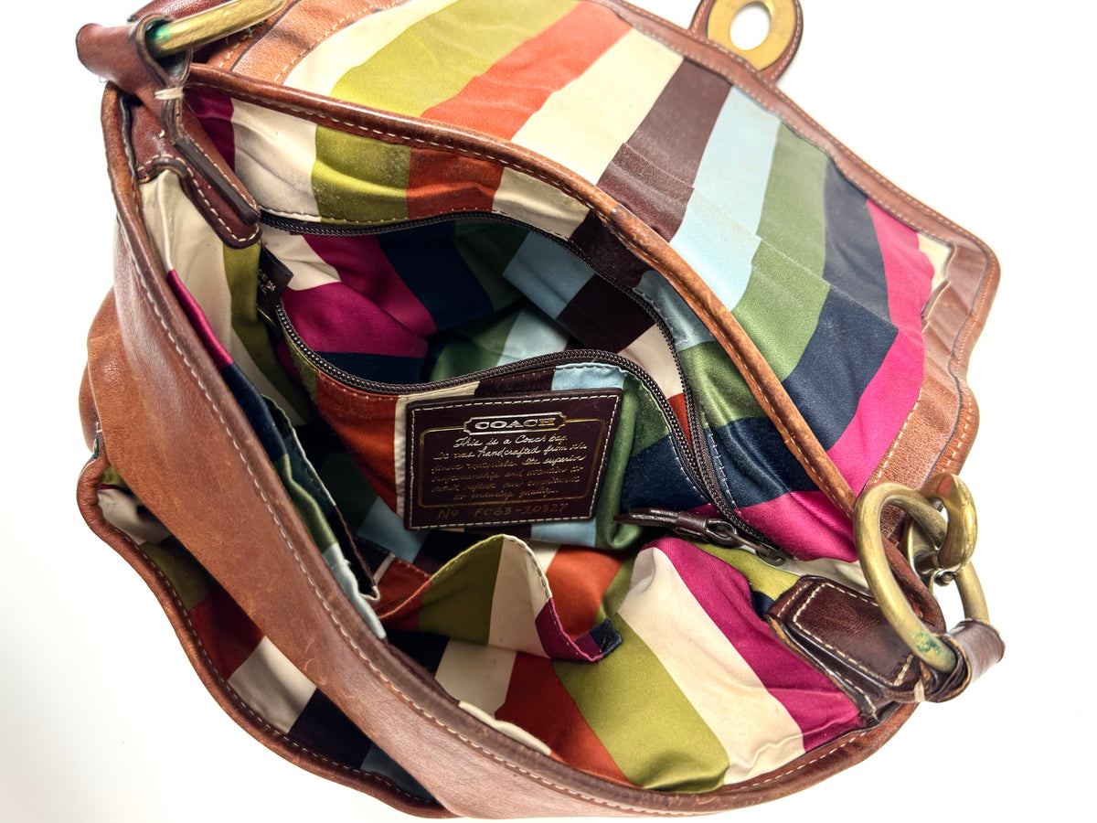 Vintage COACH 'Ali' Flap Hobo Bag