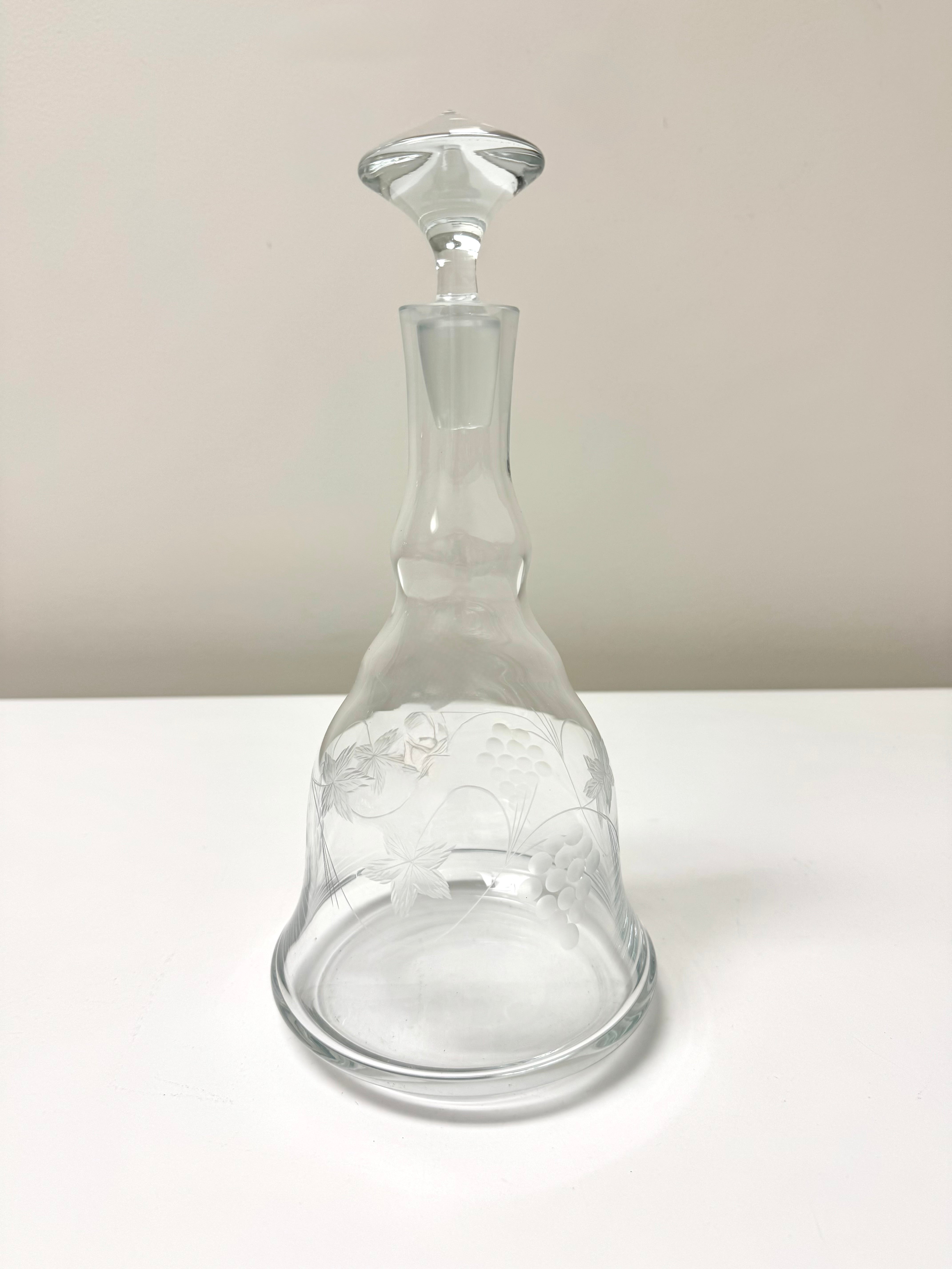Vintage Etched Glass Decanter