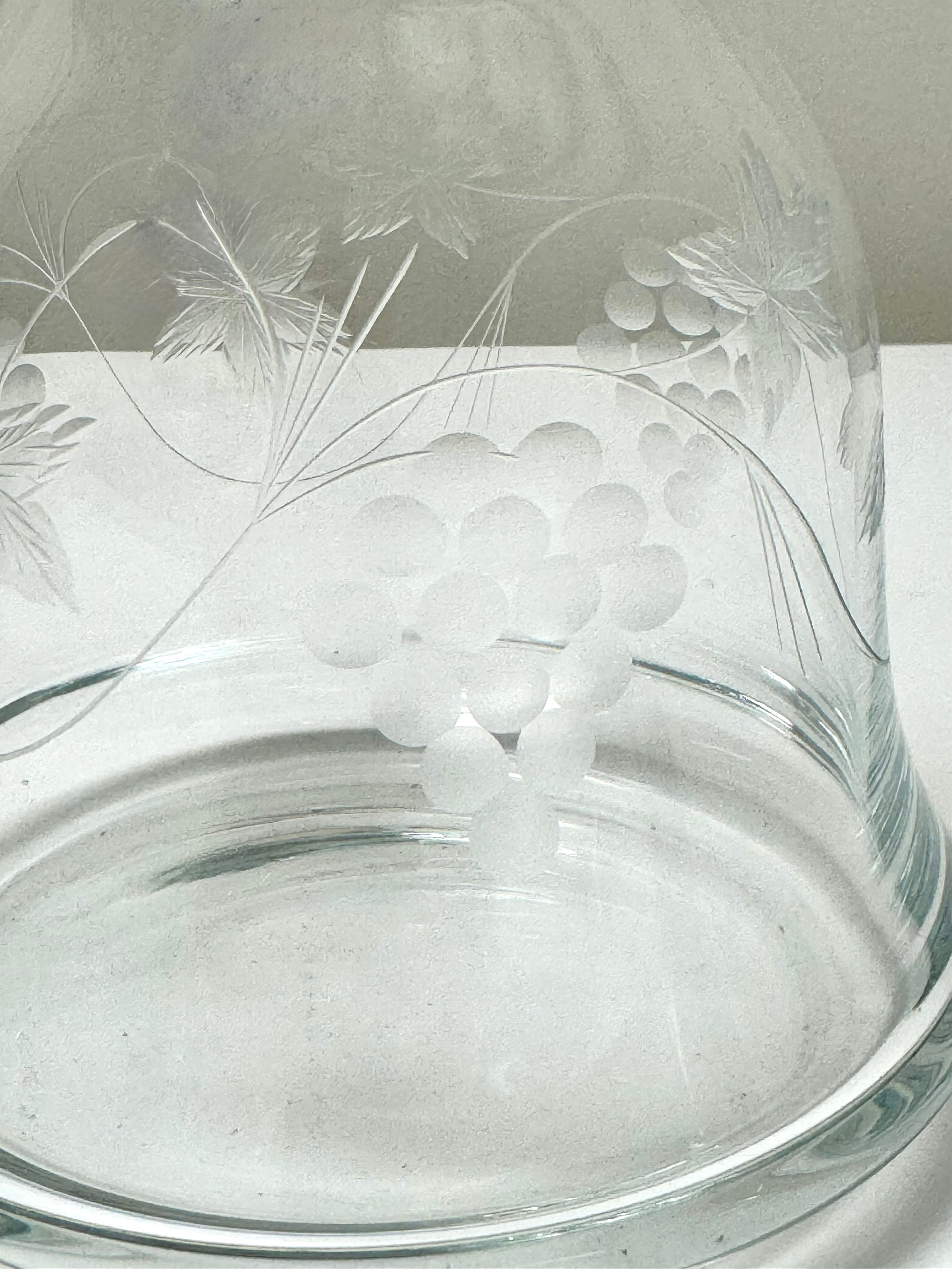 Vintage Etched Glass Decanter