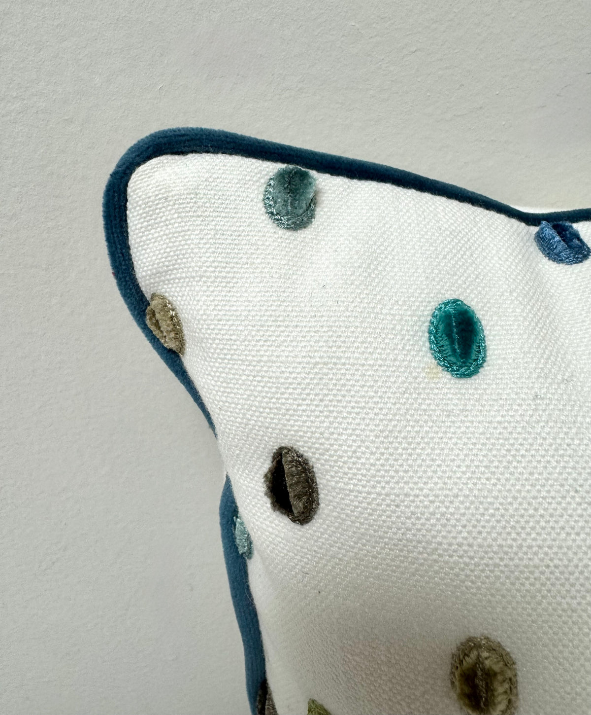 White Textured Dots 18" Pillow