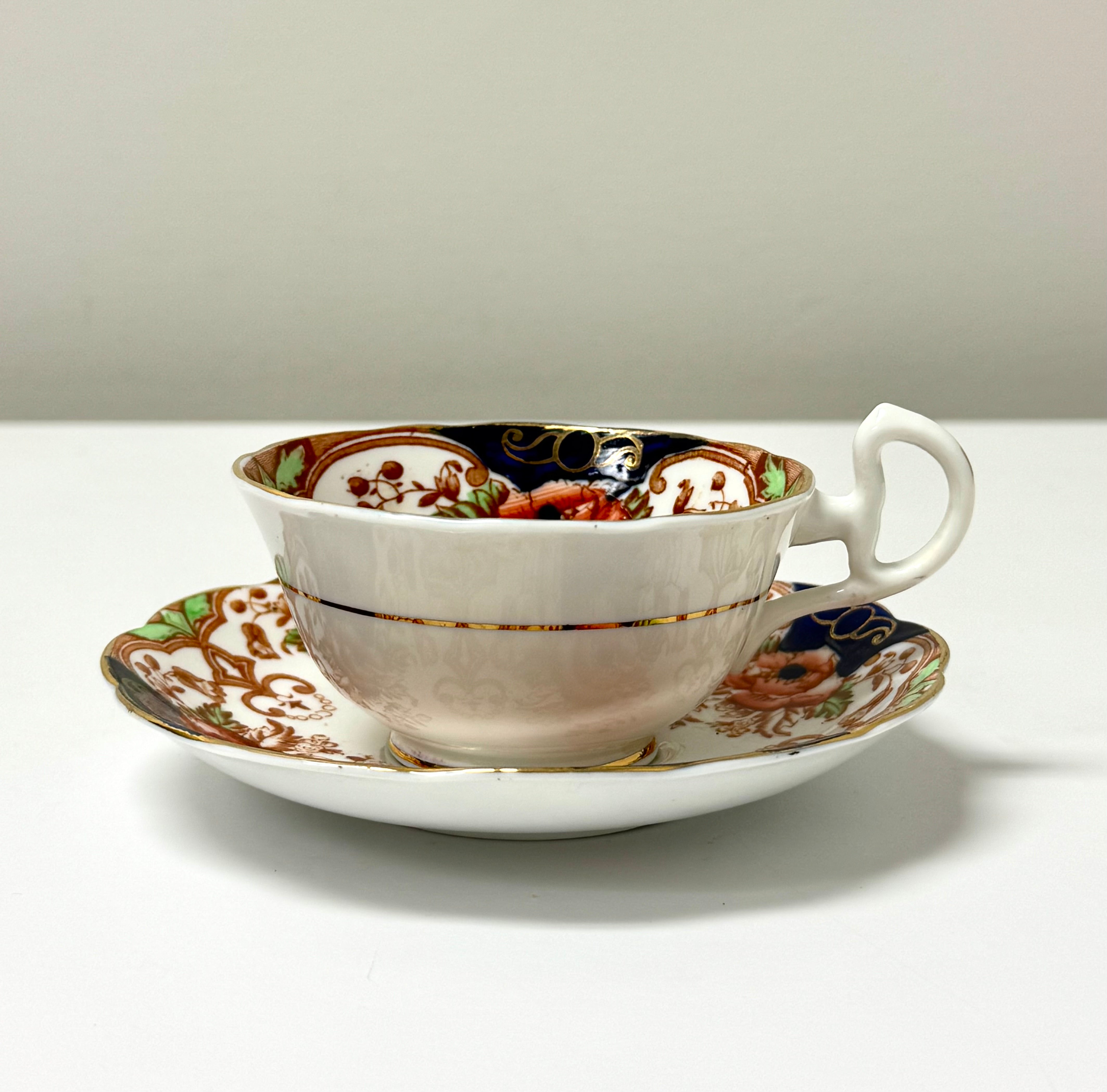 BELL CHINA Floral Swag Cup & Saucer