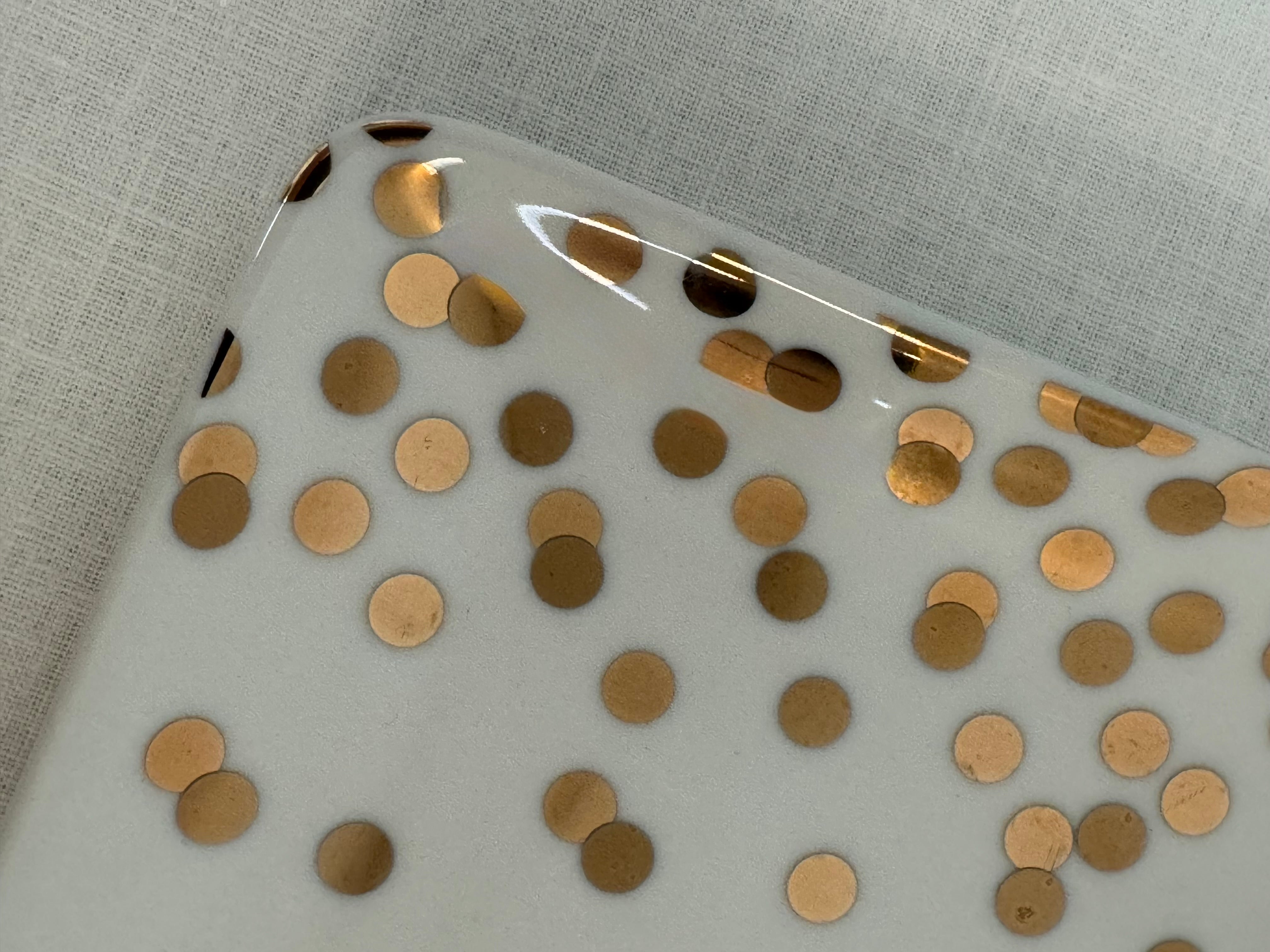 Gold Confetti Ceramic Plate