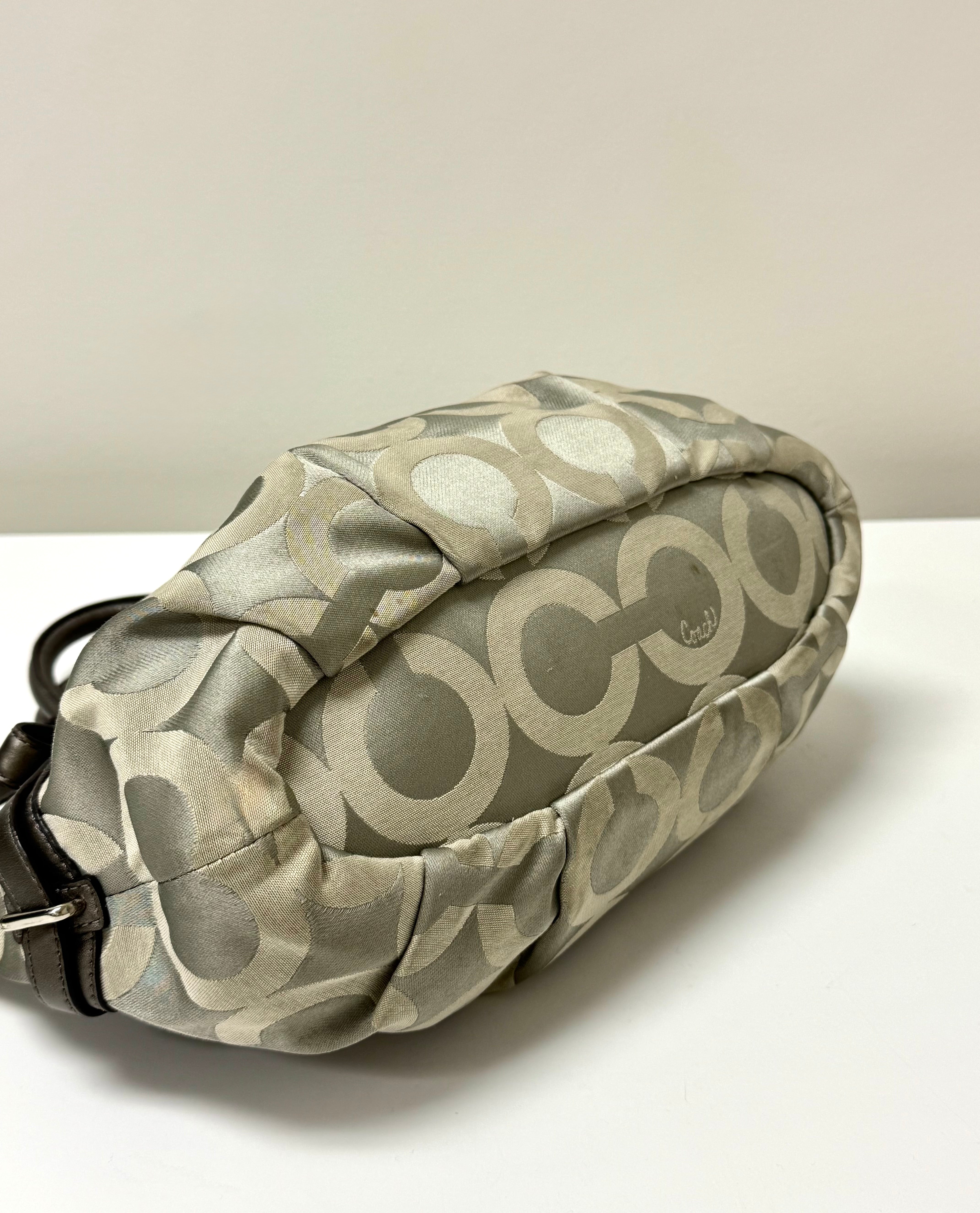 COACH 'Madison' Khaki Signature Canvas Satchel