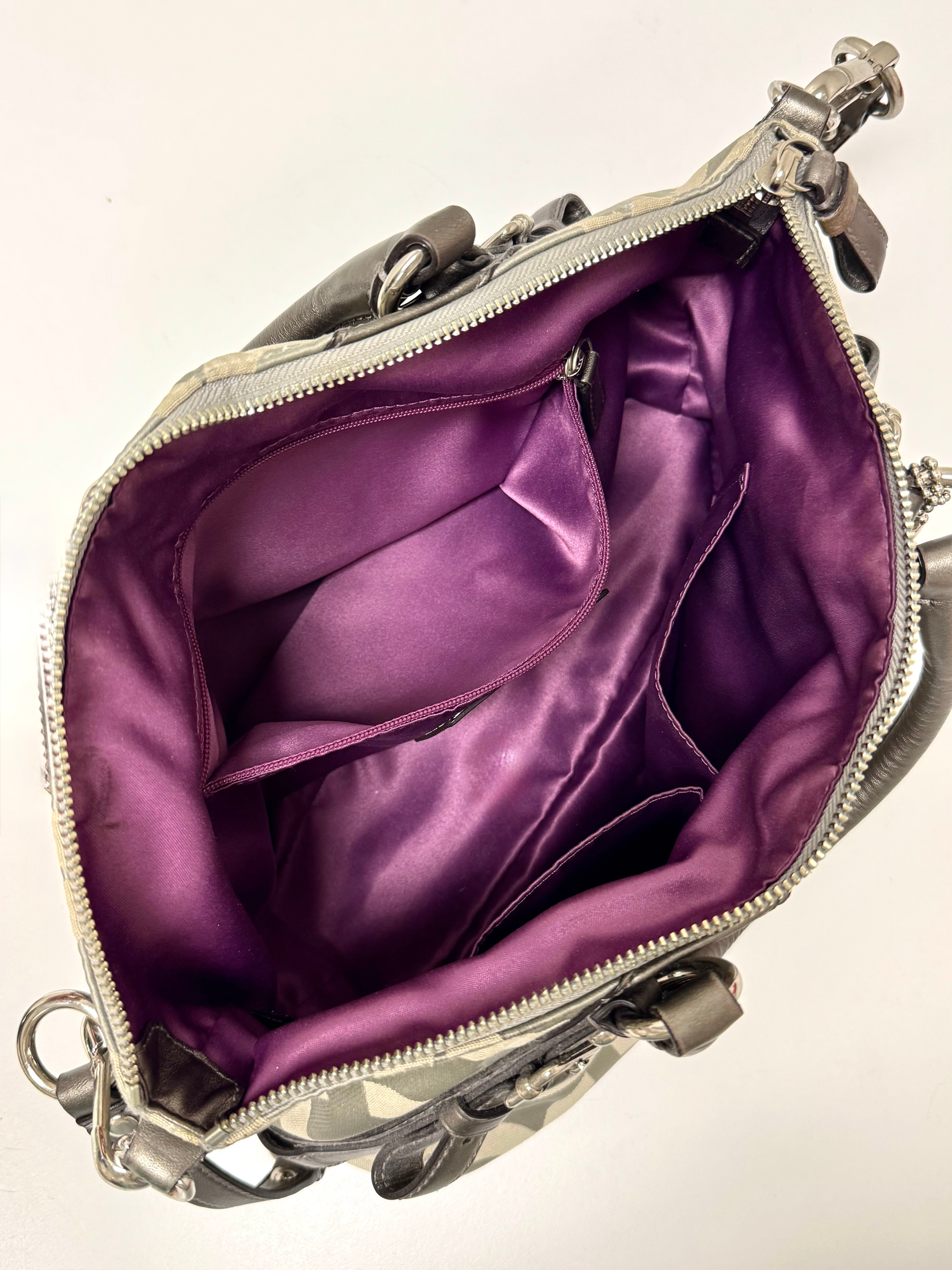 COACH 'Madison' Khaki Signature Canvas Satchel