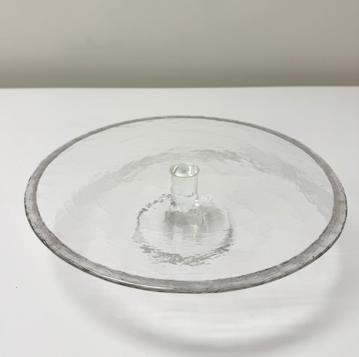 Textured Glass Cake Stand