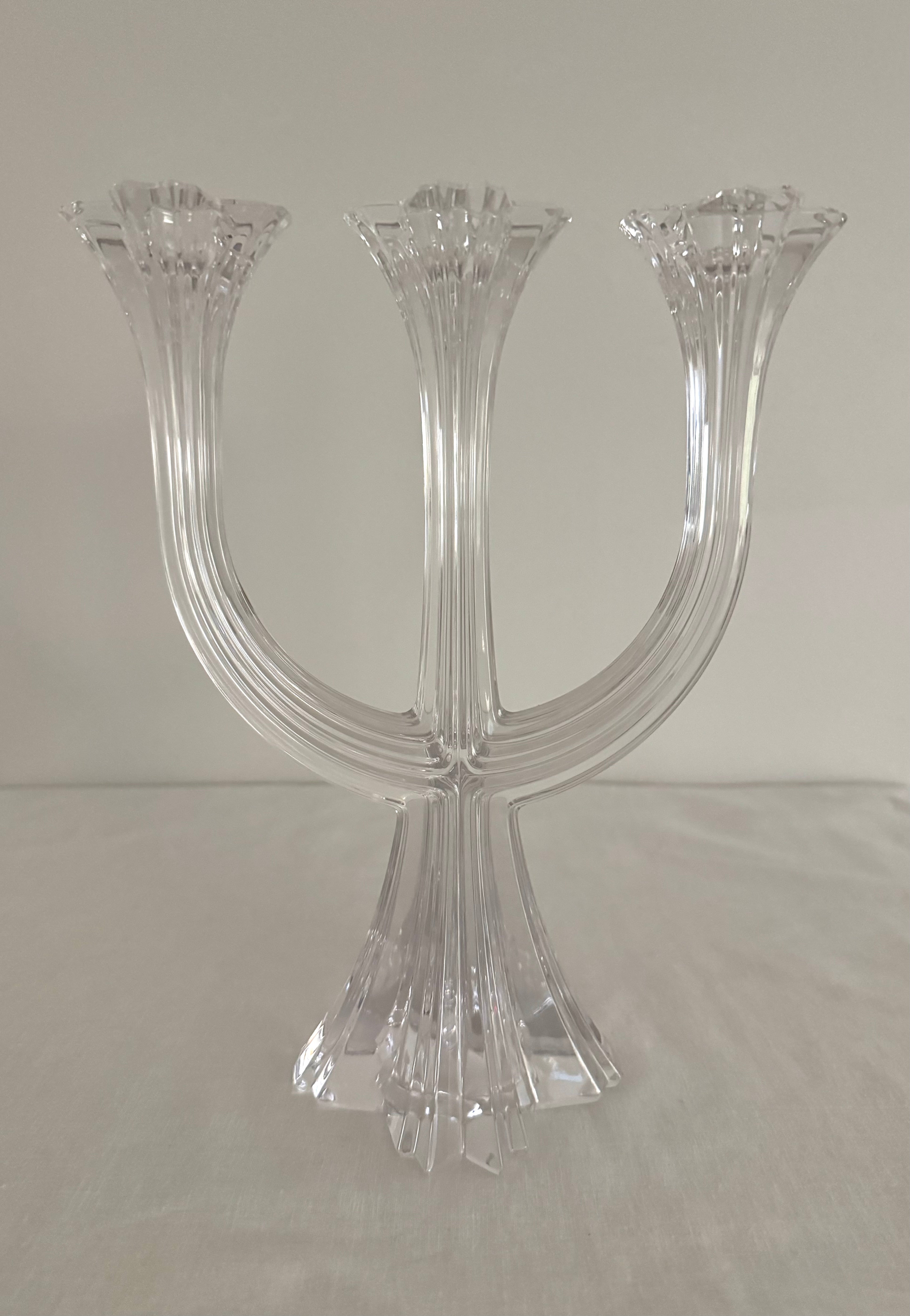 MIKASA 'Harlow' Three-arm Crystal Candle Holder