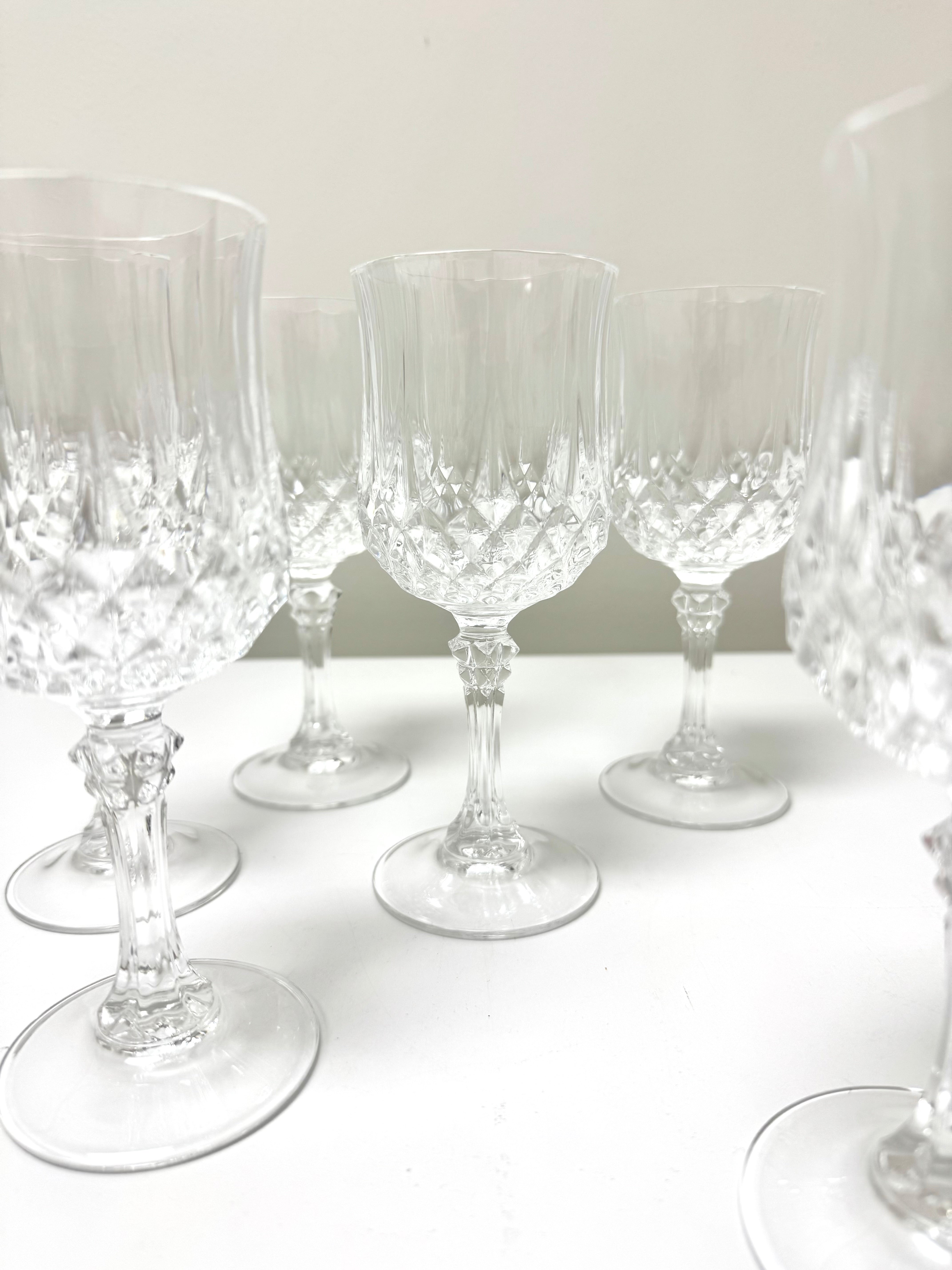 CRISTAL D'ARQUES 'Longchamp' Wine Glasses Set of 6