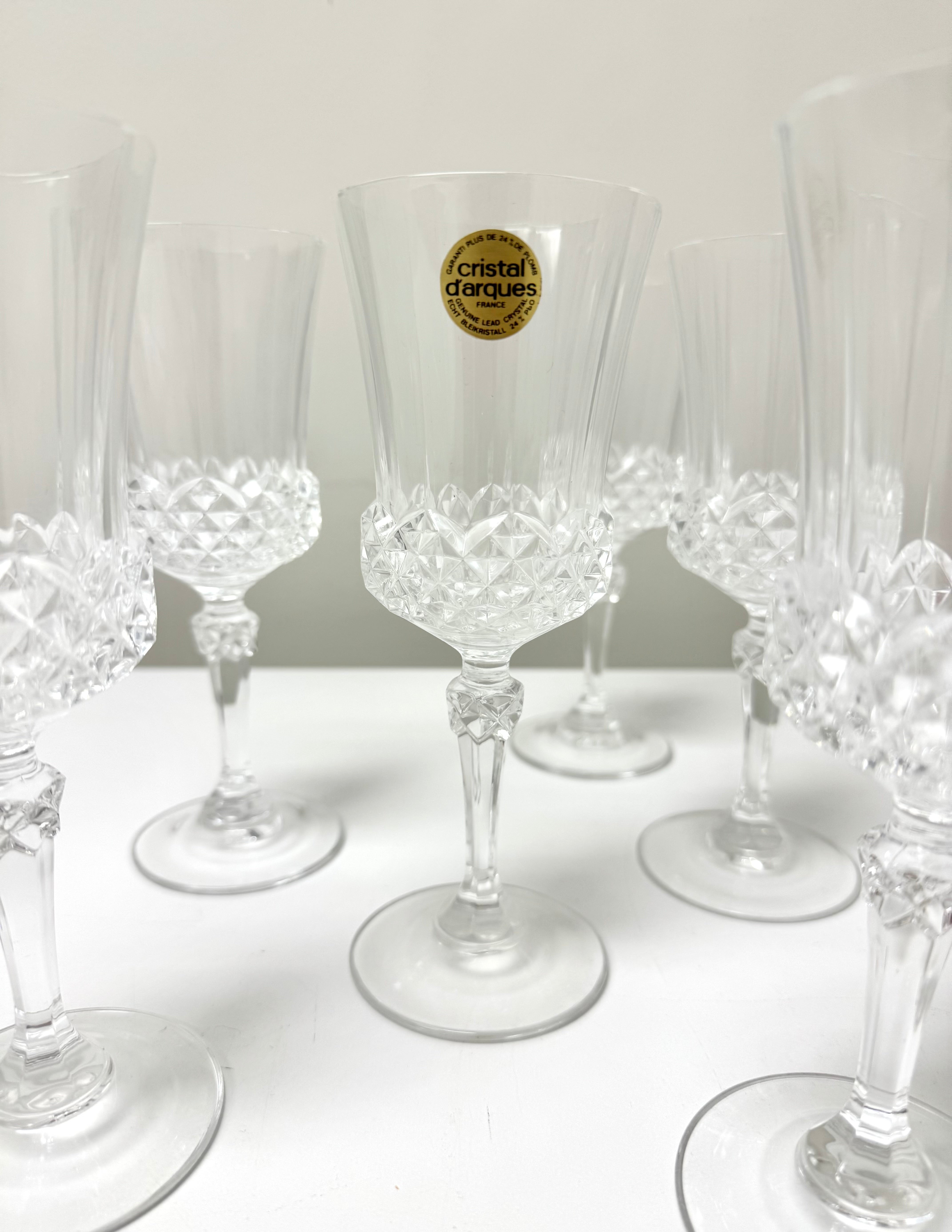CRISTAL D'ARQUES 'Longchamp' Water Glasses Set of 6