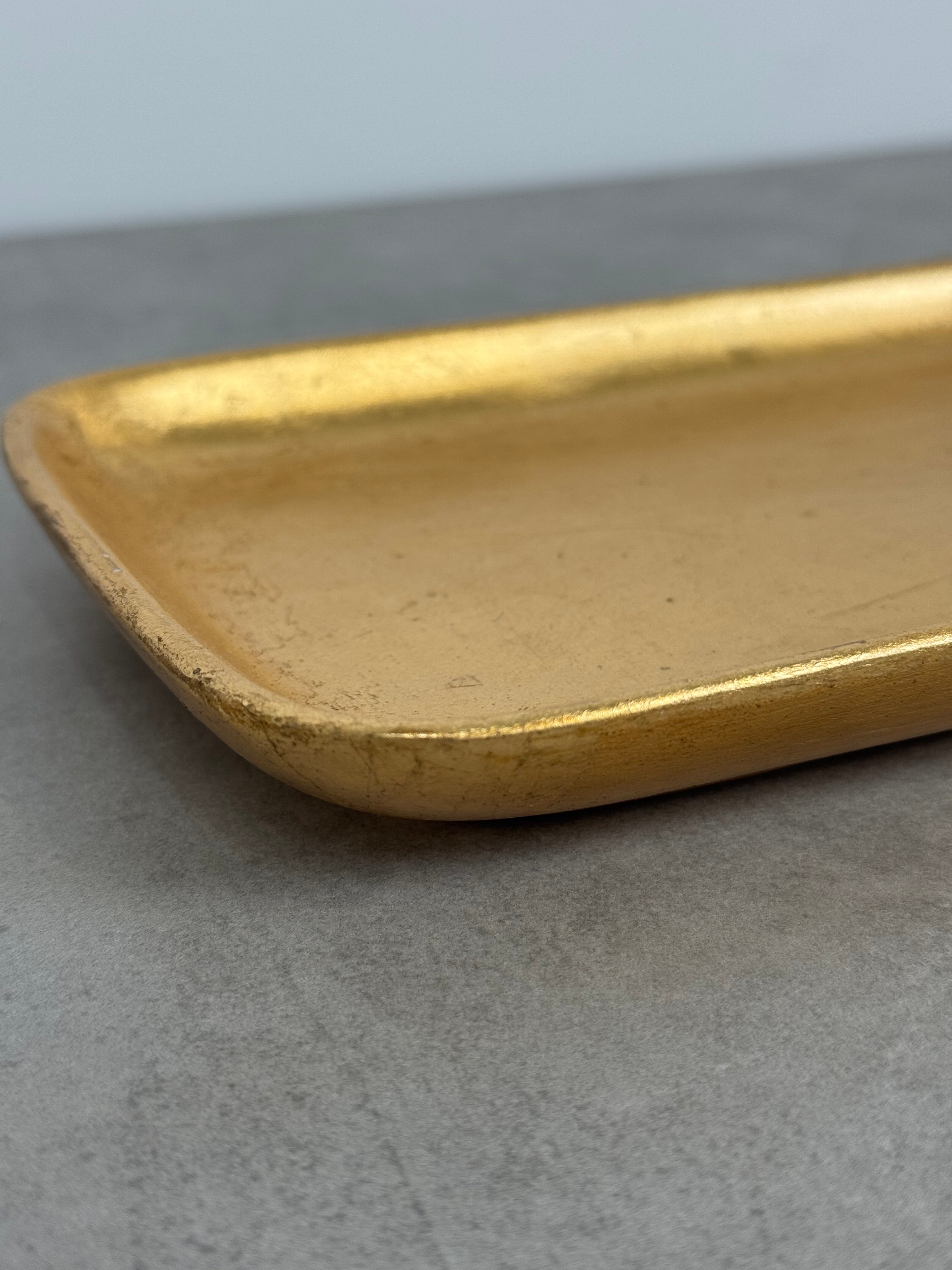 Gold Leaf Ceramic Tray
