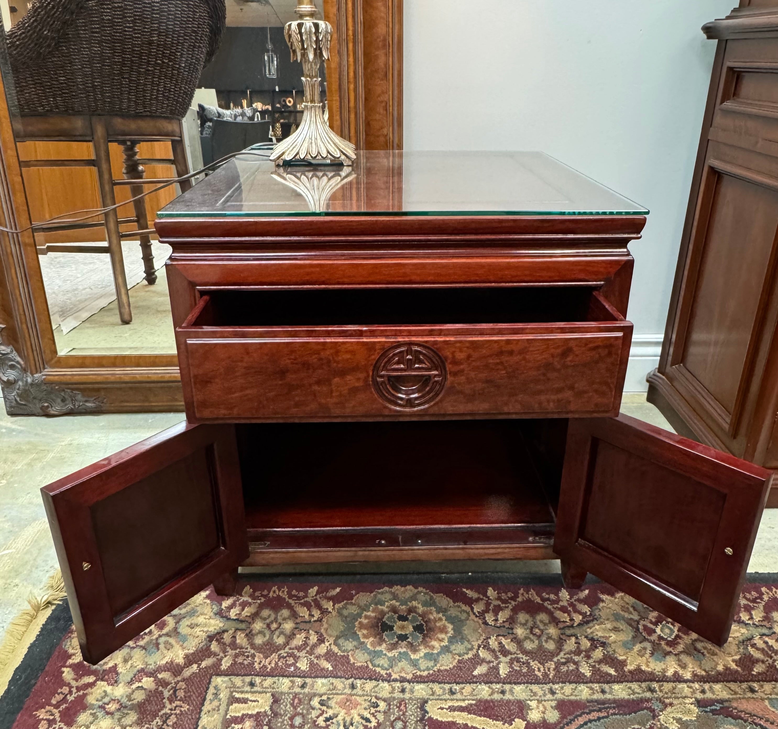 Asian-inspired Rosewood Side Table