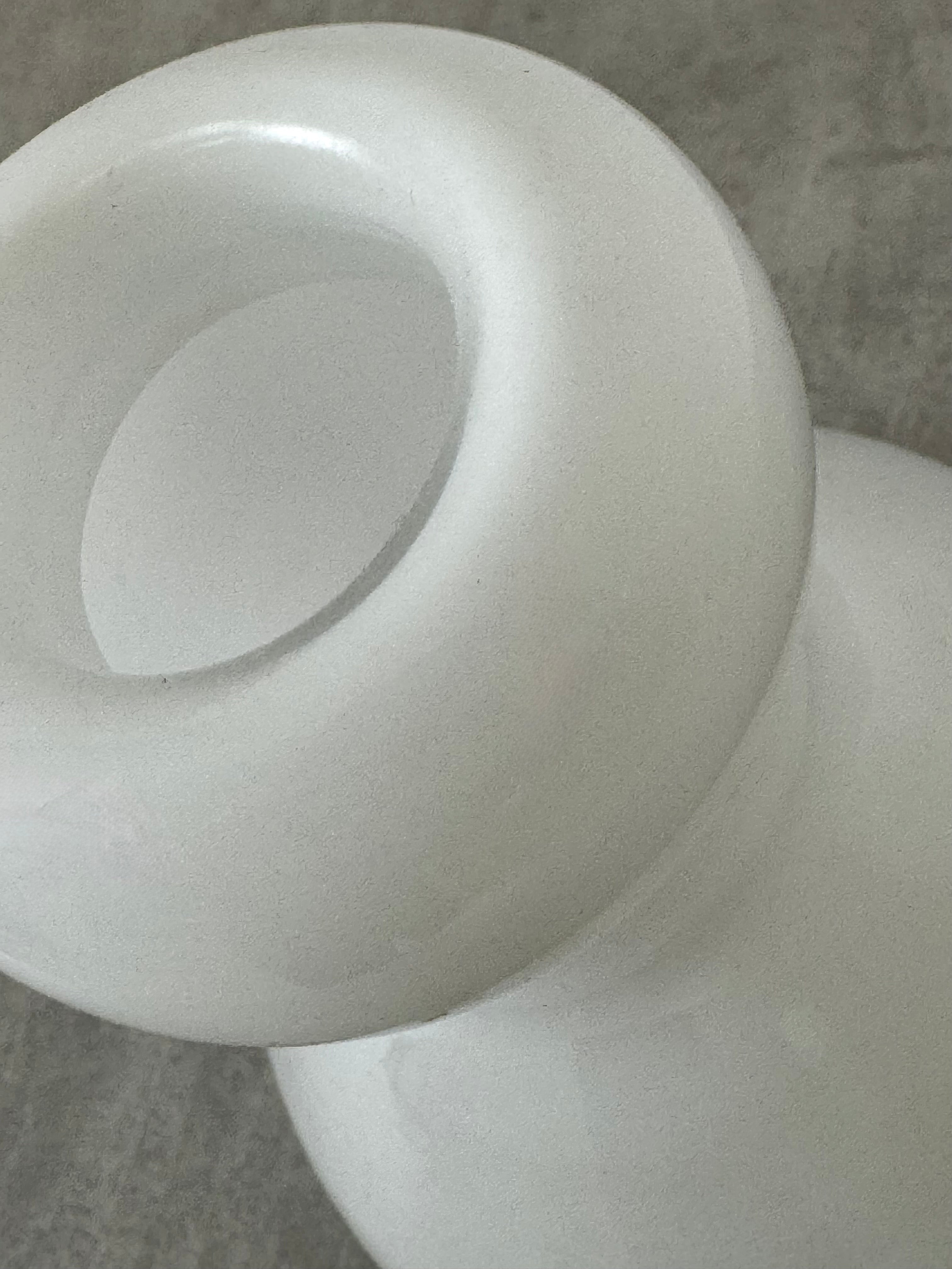 Hand-blown White Glass Vase