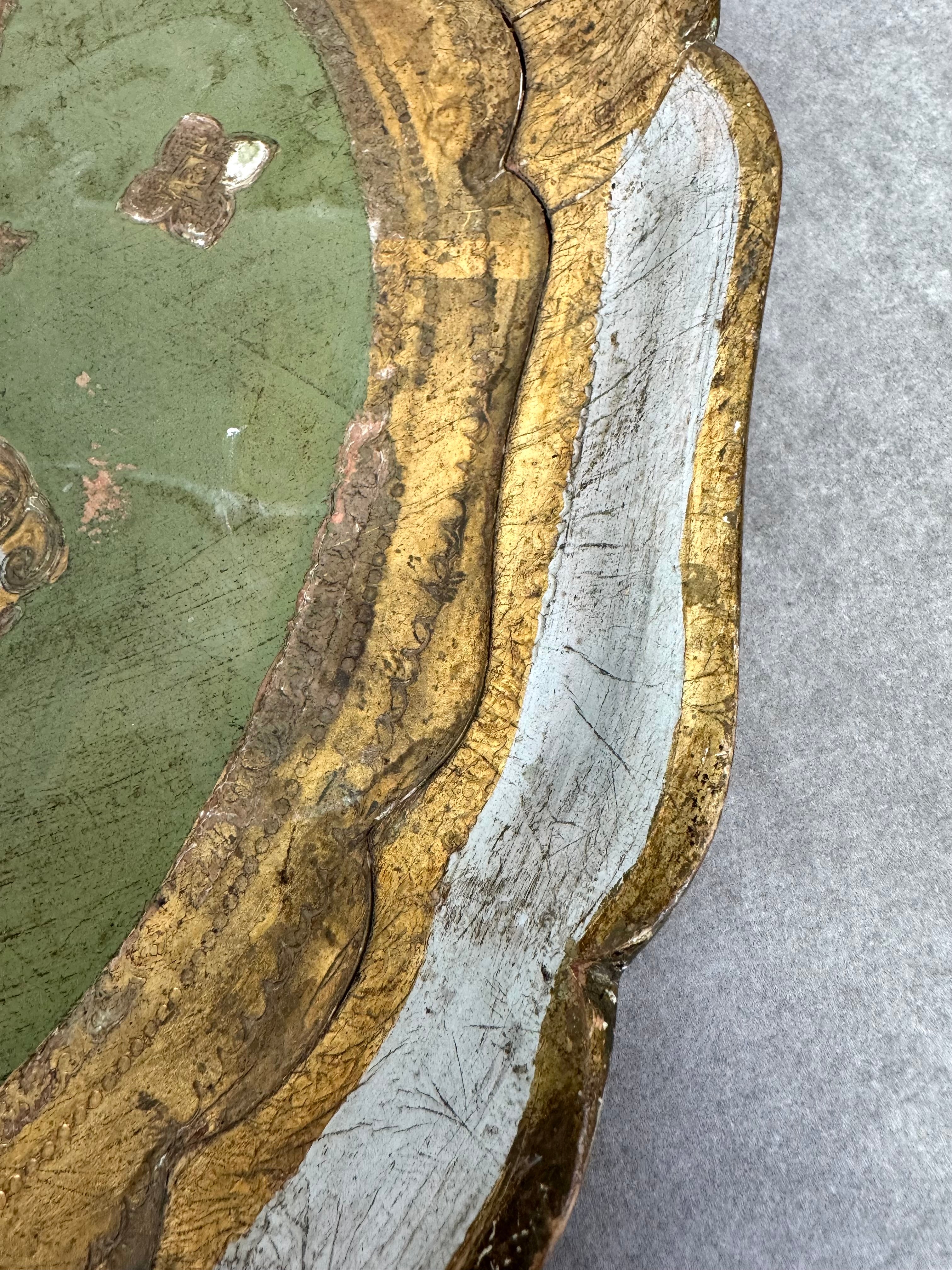 Vintage Florentine Hand-painted Tray