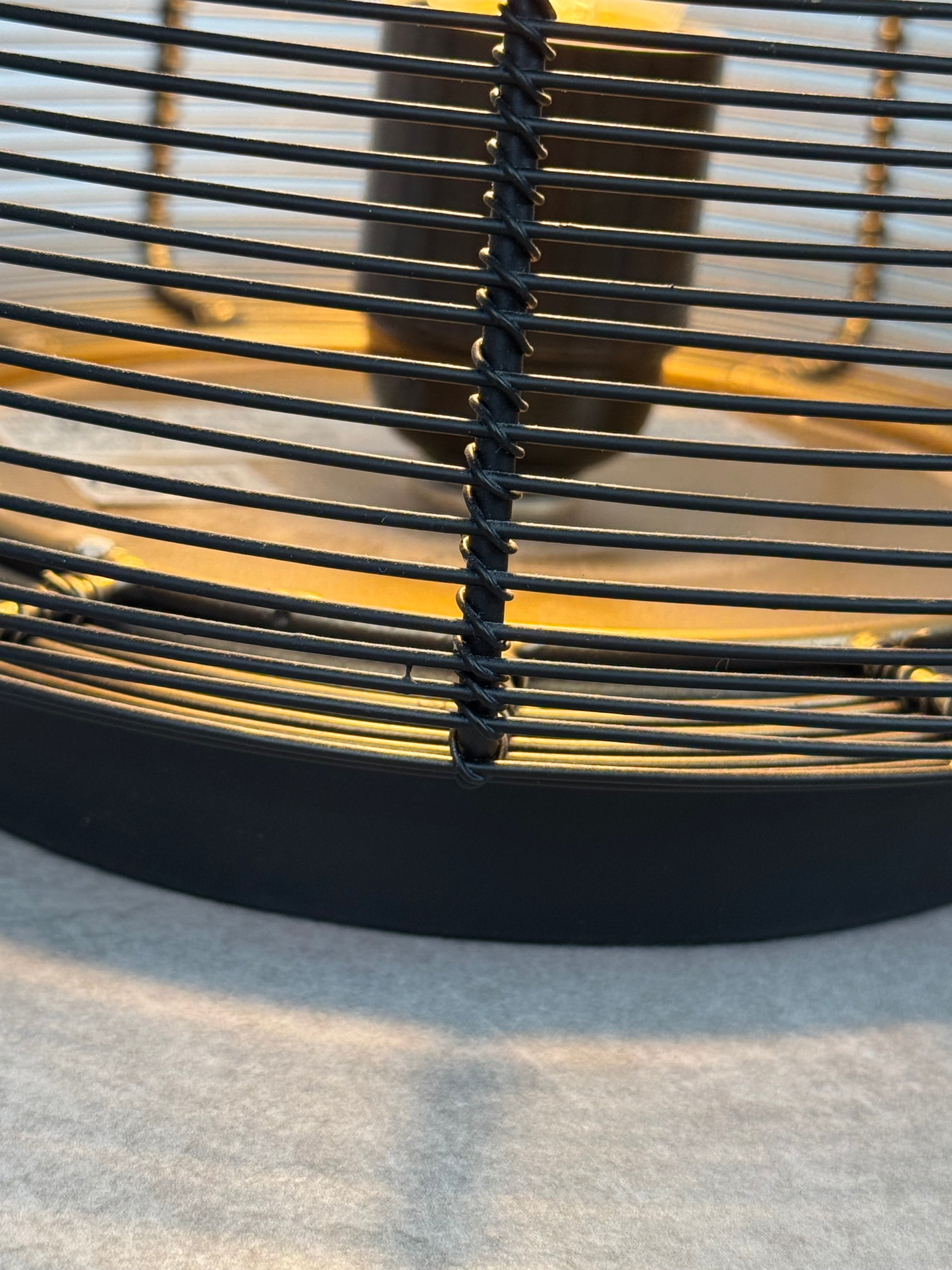 Industrial Black Wire Lamp