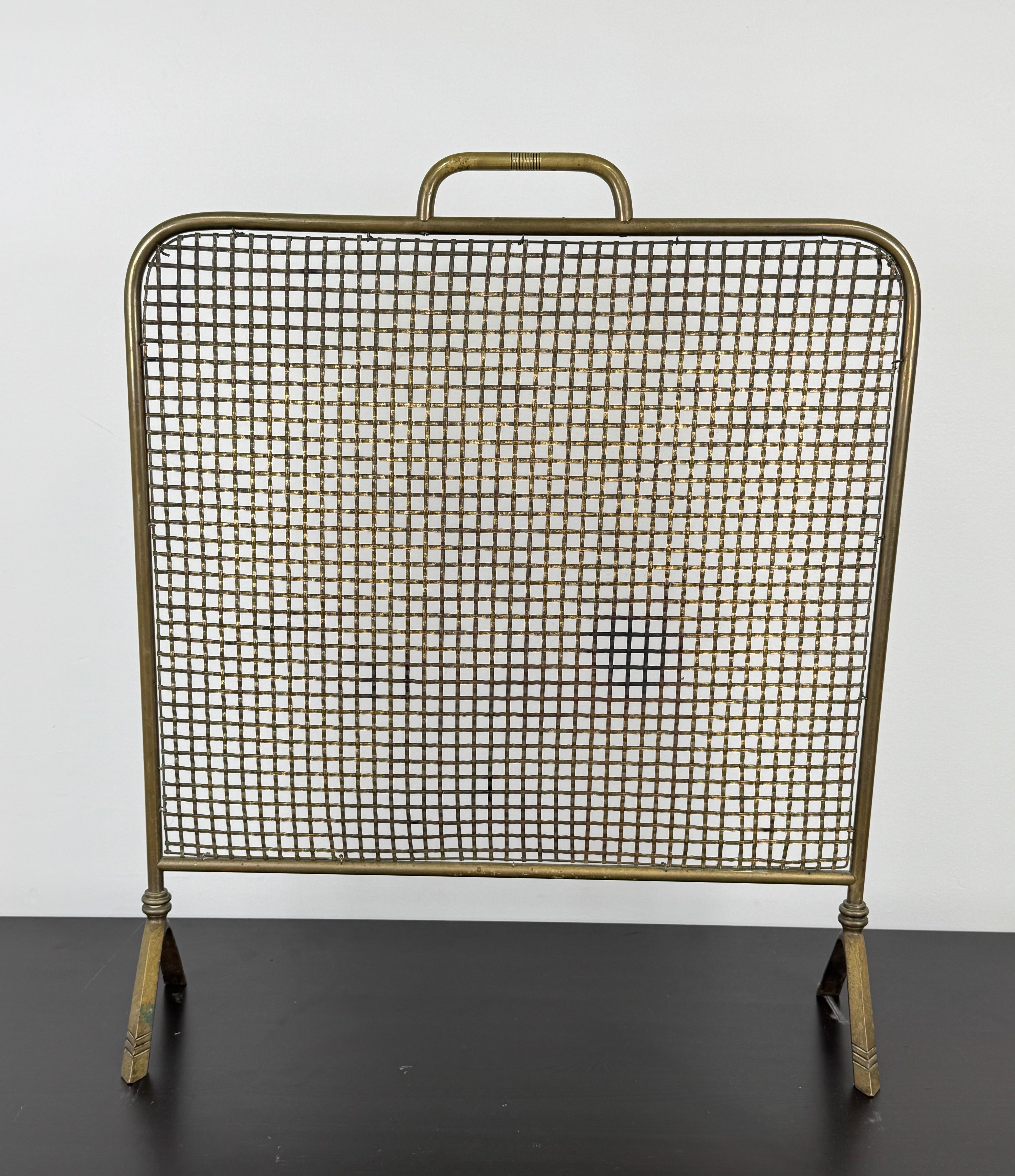 Vintage Brass Fire Screen