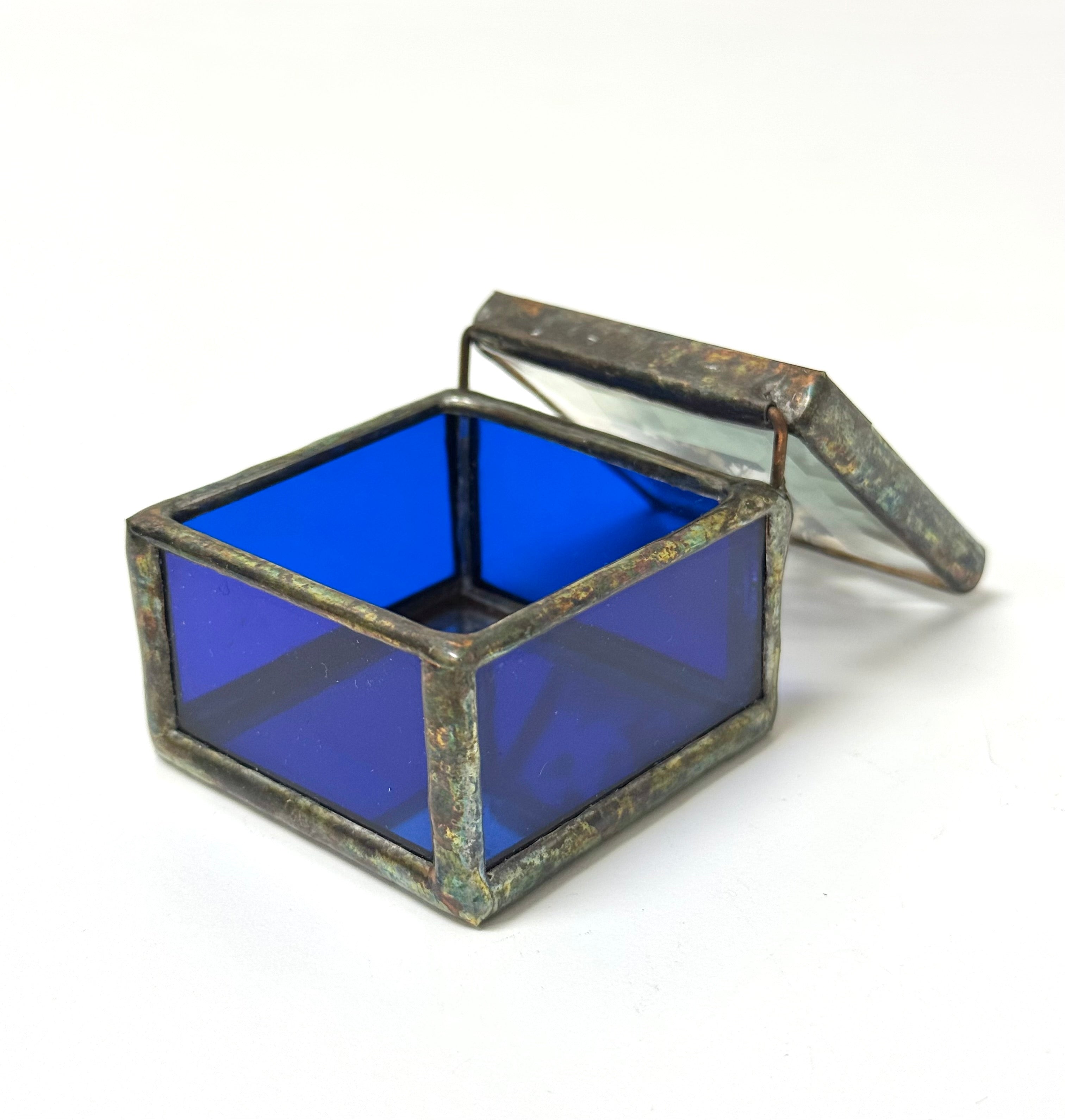 Stained Glass Box with Pressed Flowers