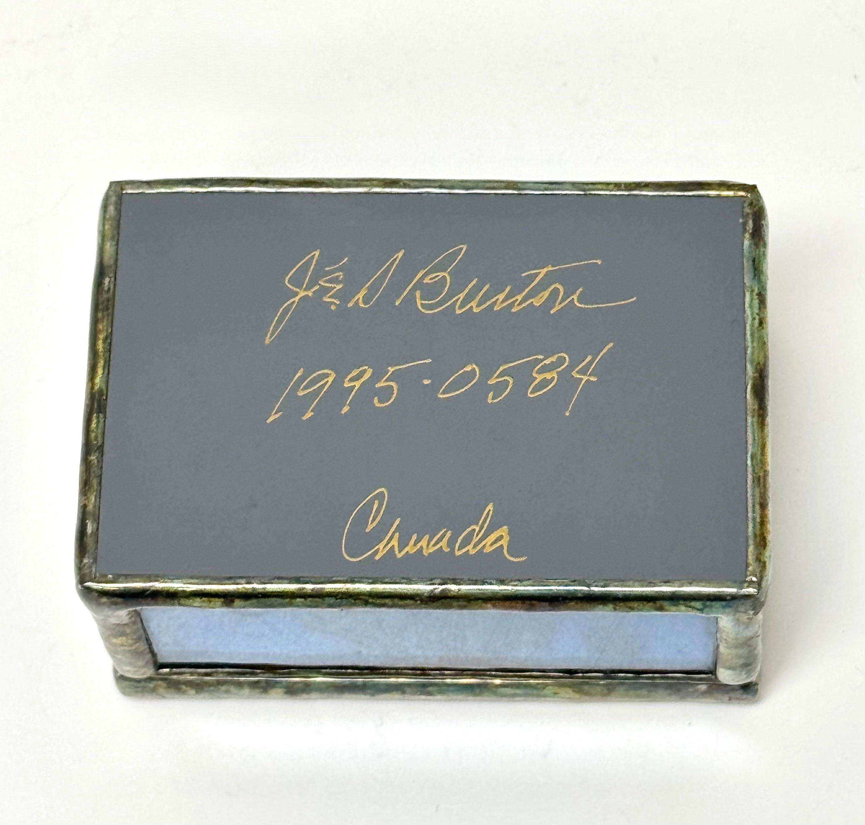 Stained Glass Box with Pressed Flowers