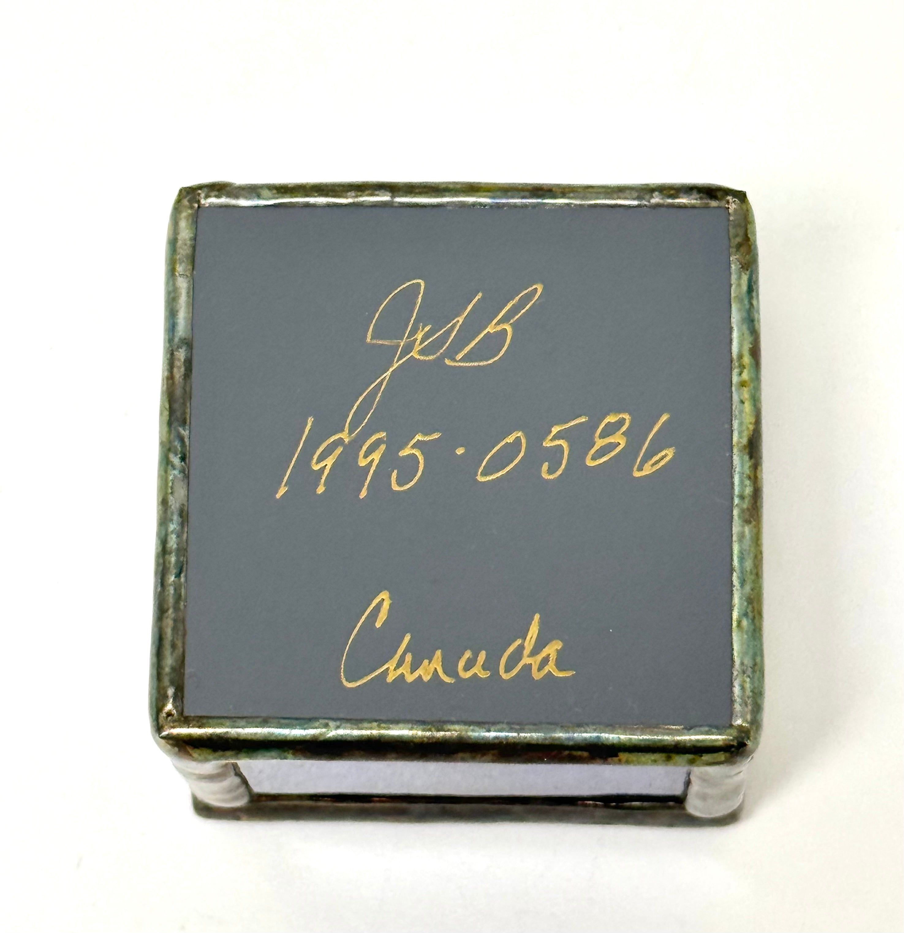 Stained Glass Box with Pressed Flowers