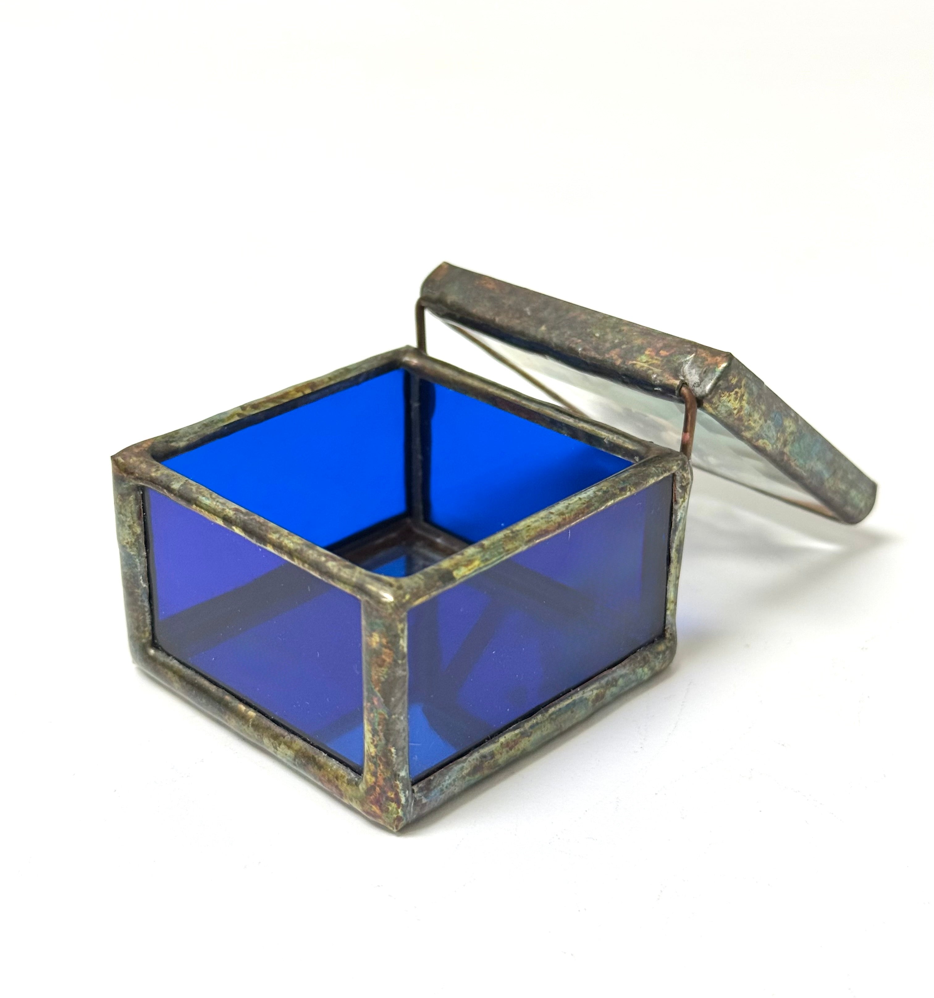 Stained Glass Box with Pressed Flowers