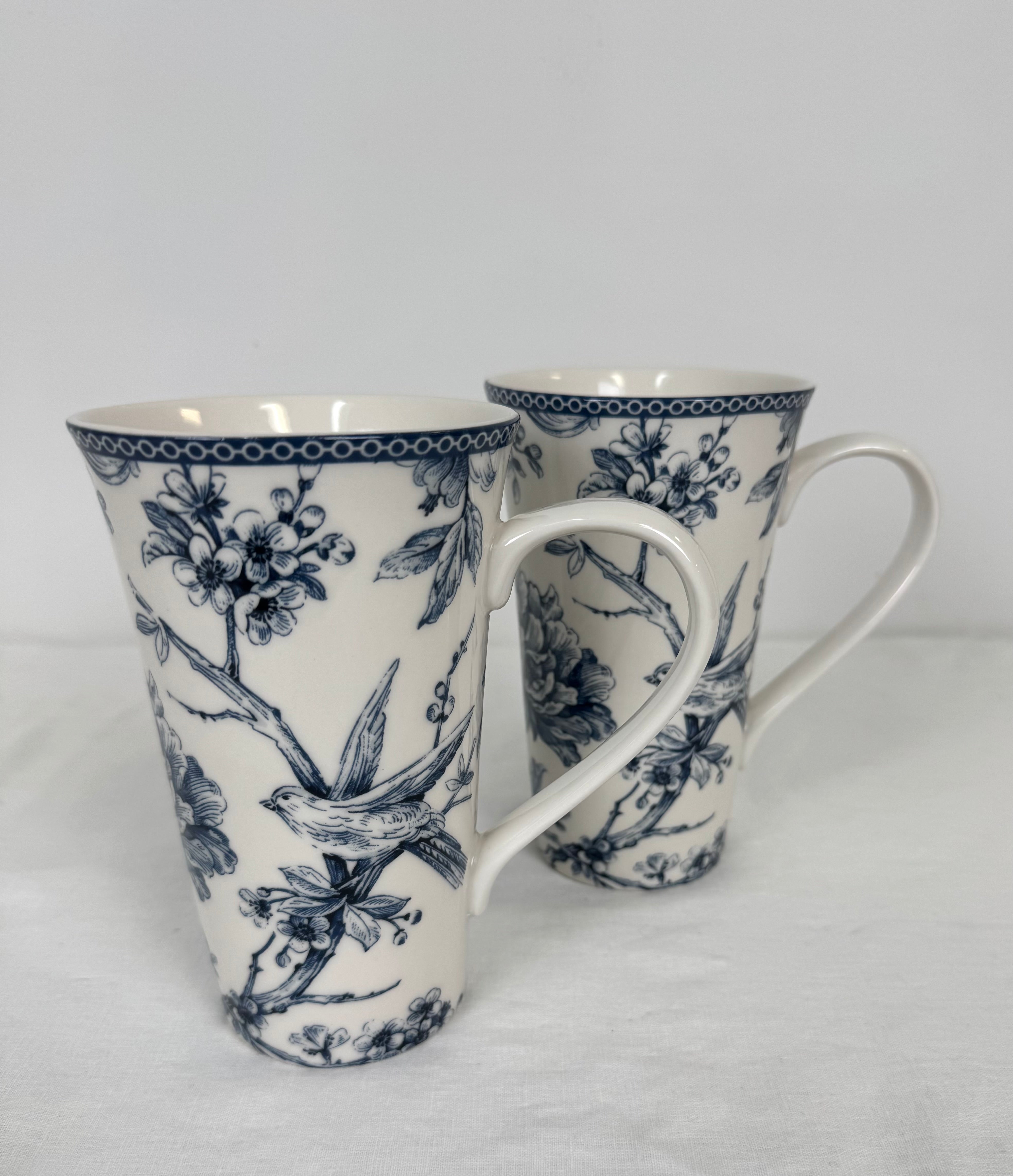 'Adelaide Blue' Latte Mugs Set of 2