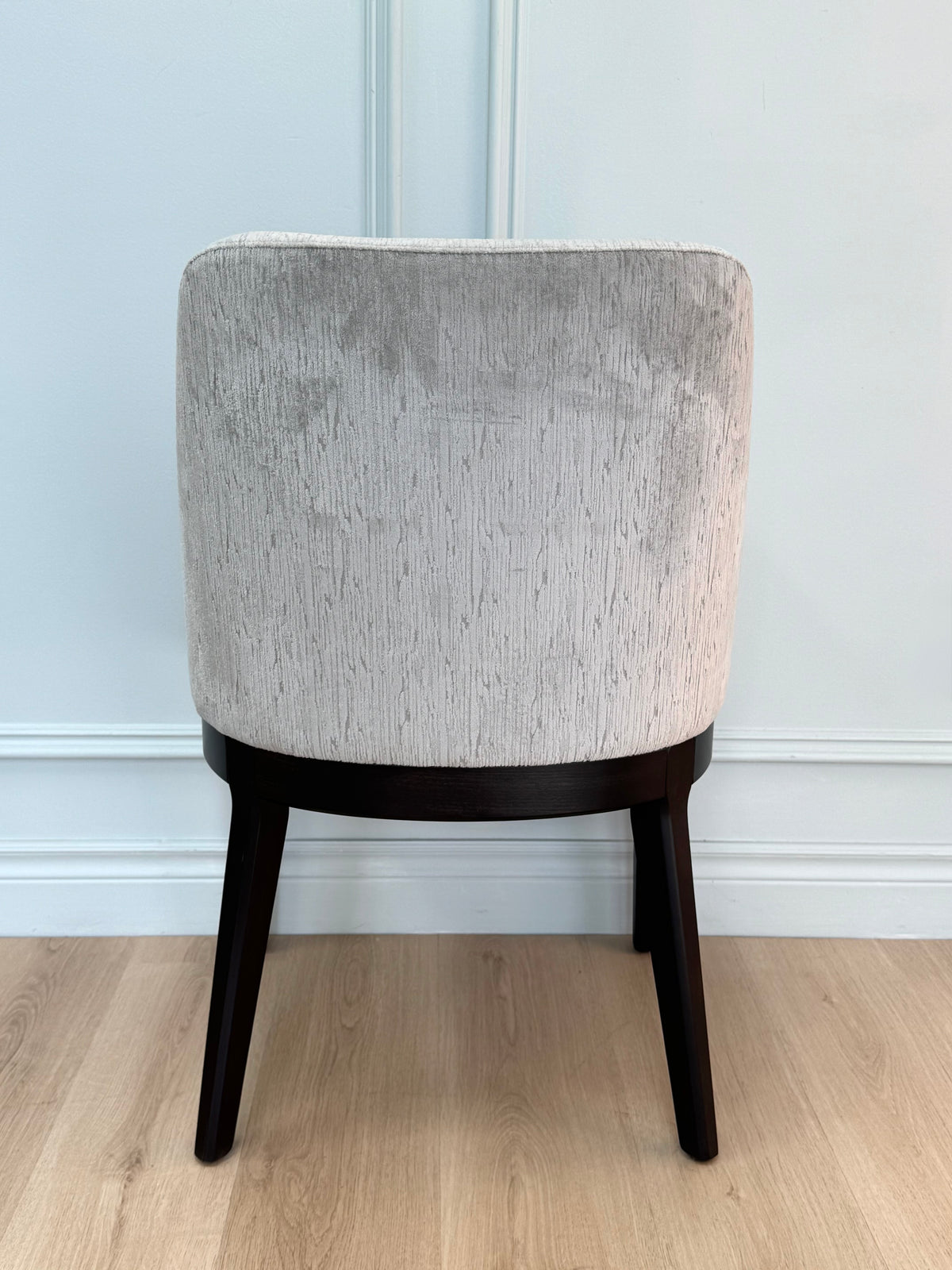 Light Gray Textured Velvet Armchair