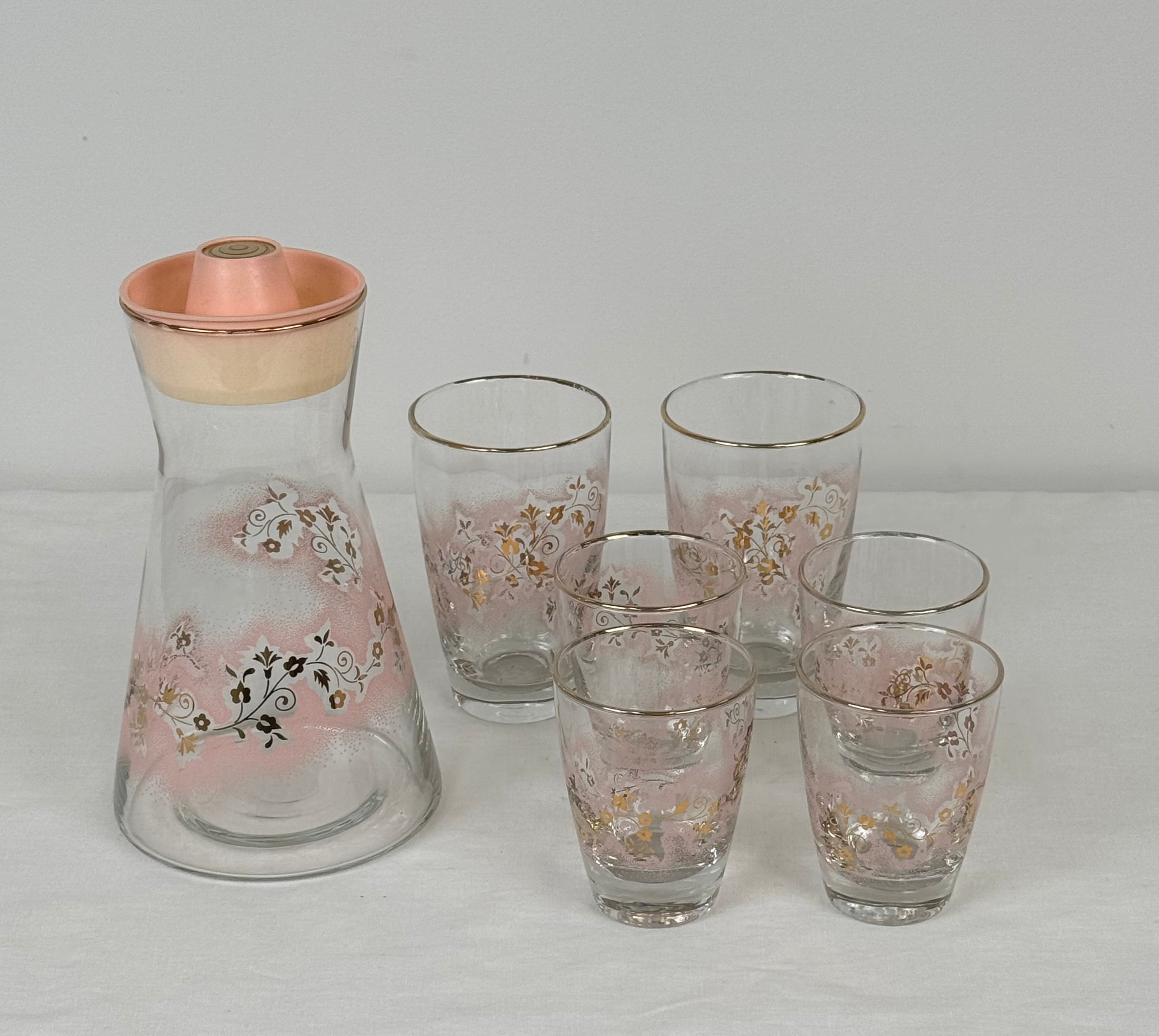 Vintage LIBBEY 'Duchess Pink' Drinkware Set
