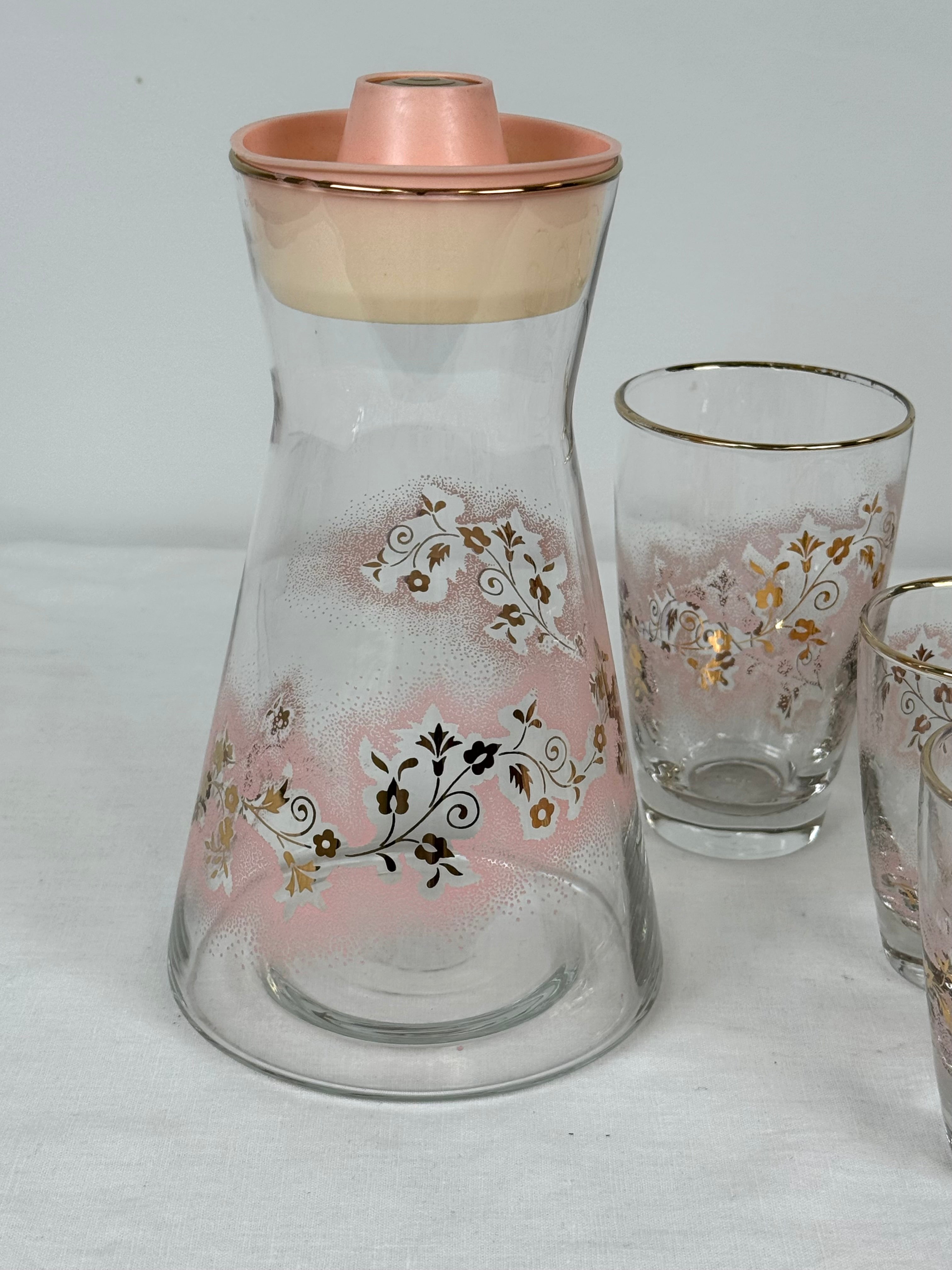Vintage LIBBEY 'Duchess Pink' Drinkware Set
