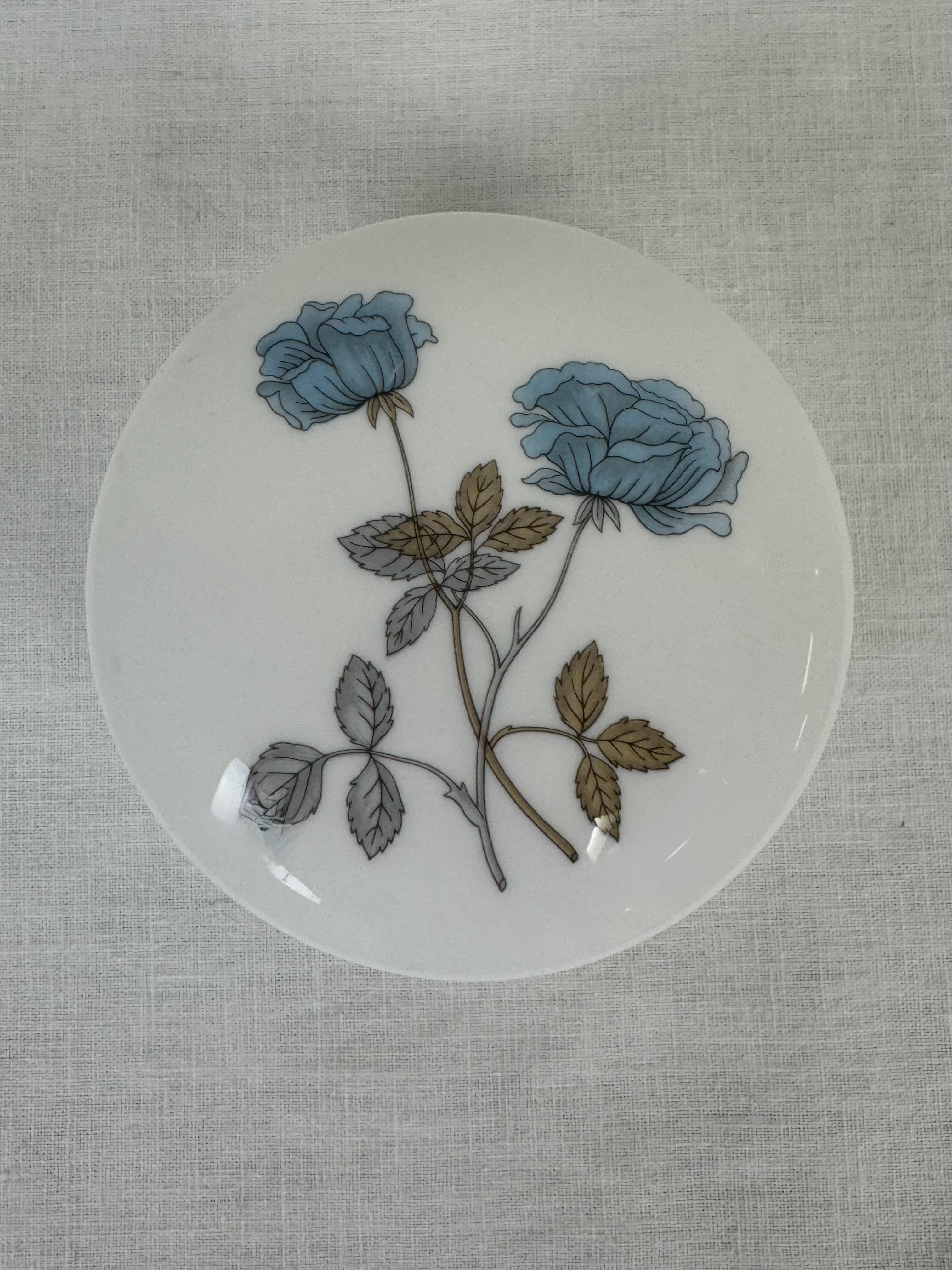 WEDGWOOD 'Ice Rose' Trinket Dish and Covered Box