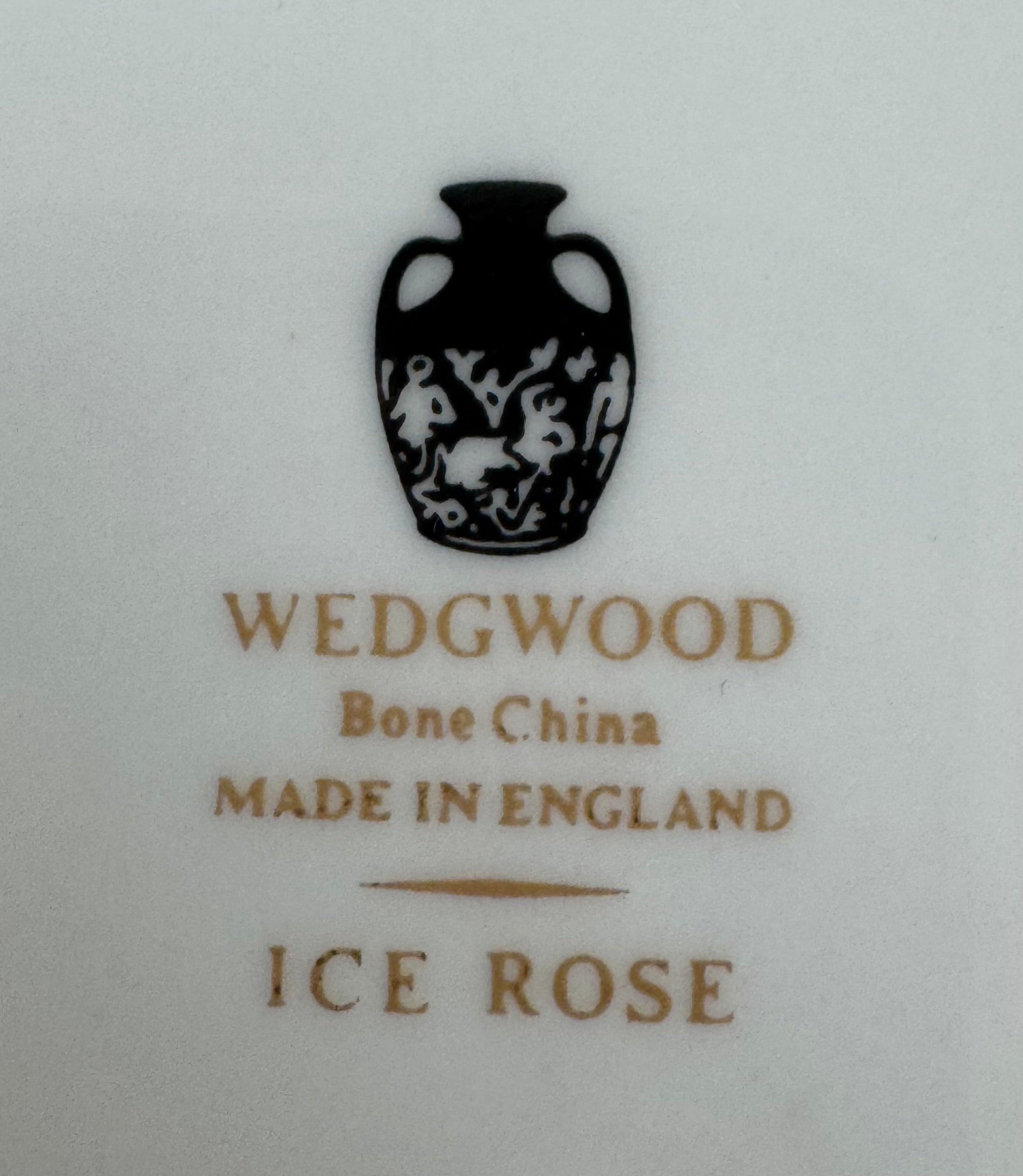 WEDGWOOD 'Ice Rose' Trinket Dish and Covered Box