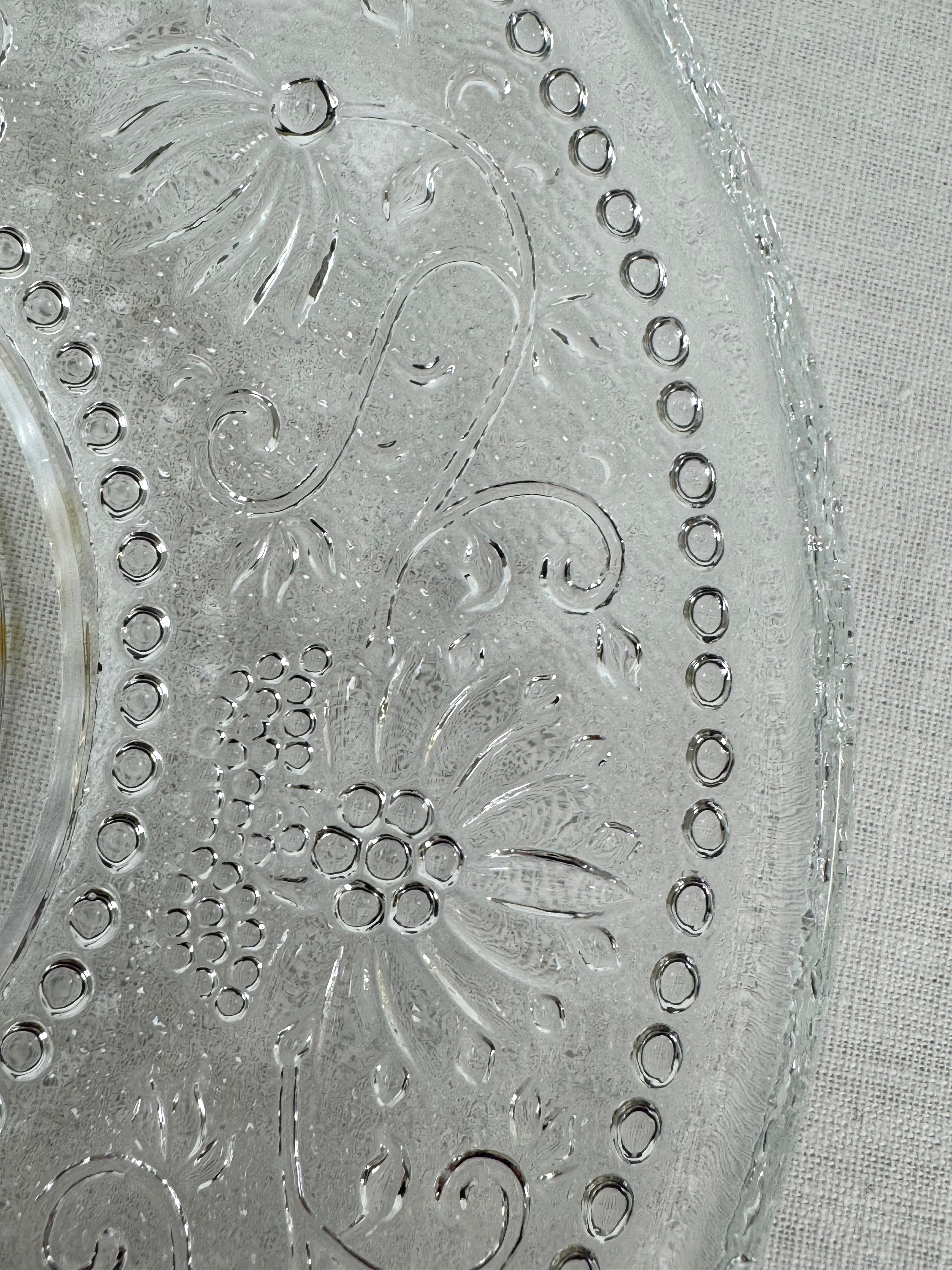 Vintage 'Blue Onion' 7" Glass Plate