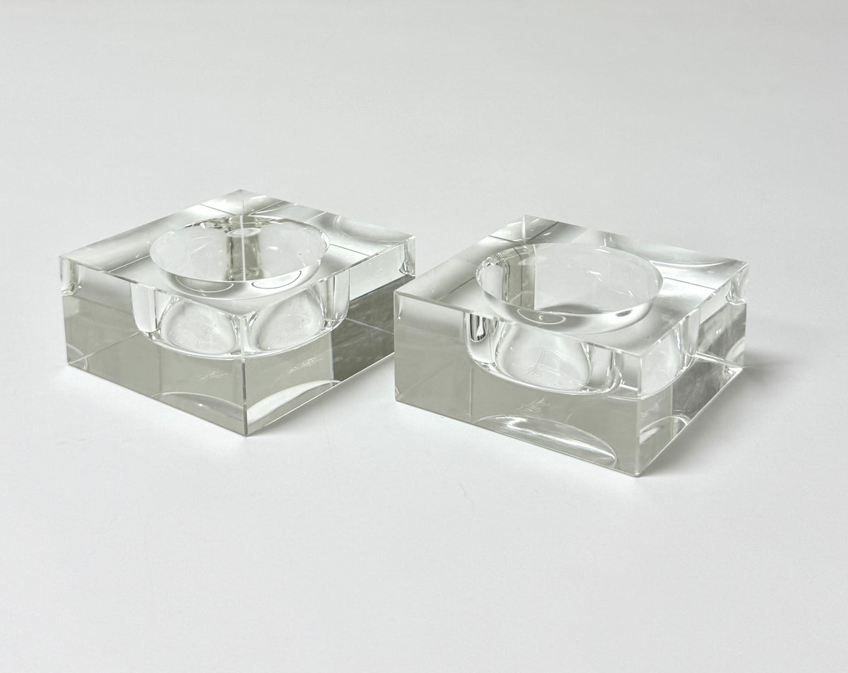 OLEG CASSINI Crystal Votive Holders Set of 2