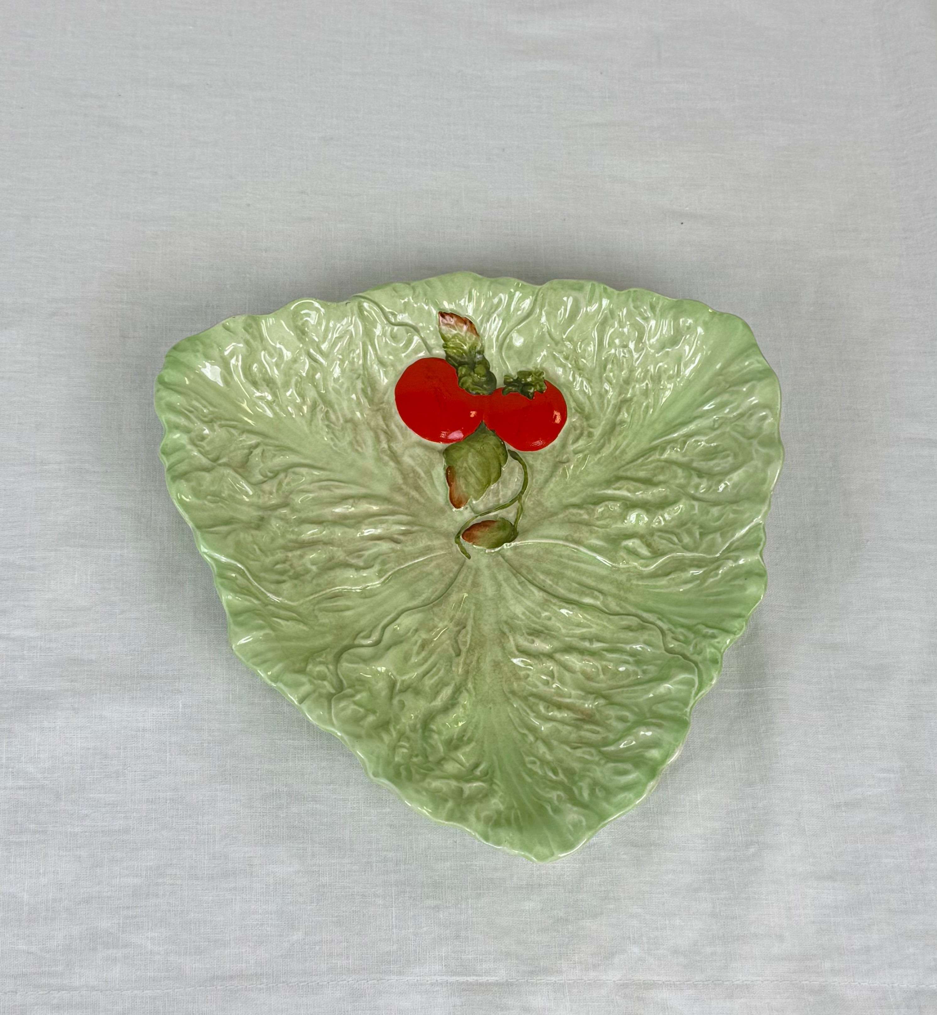Vintage Lettuce Leaf Dish