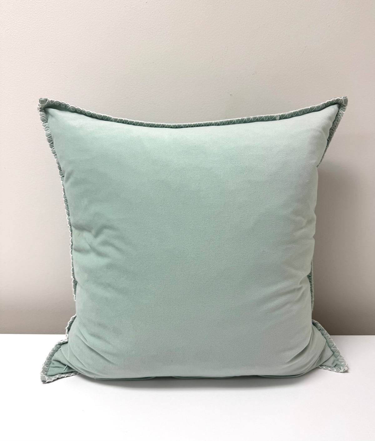 Seafoam 21" Hemstitch Pillow