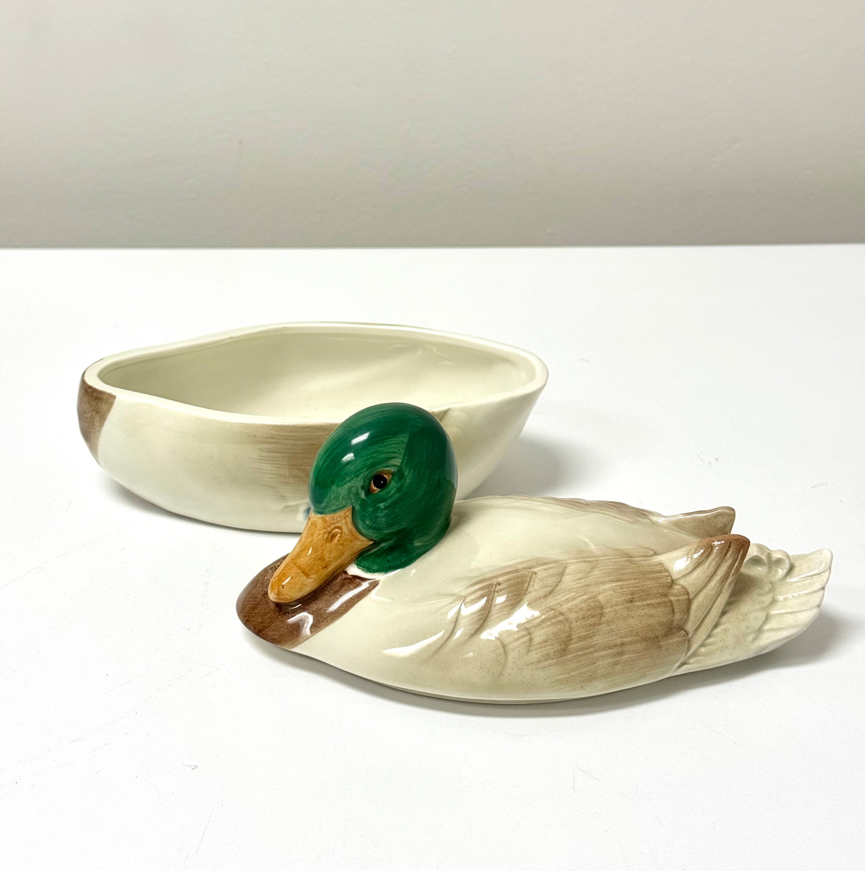 Vintage FITZ & FLOYD Mallard Covered Box