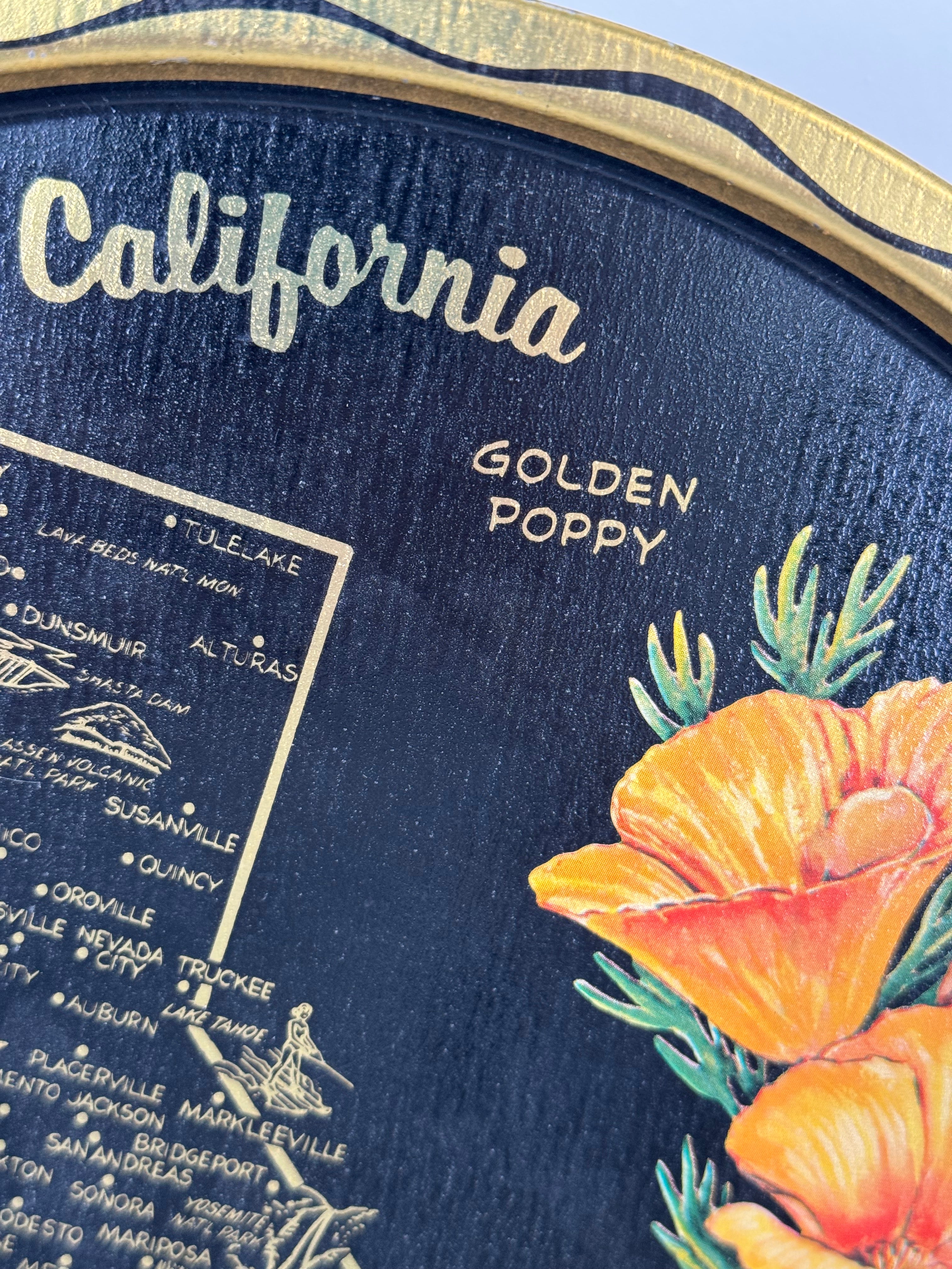 Vintage California Metal Tray