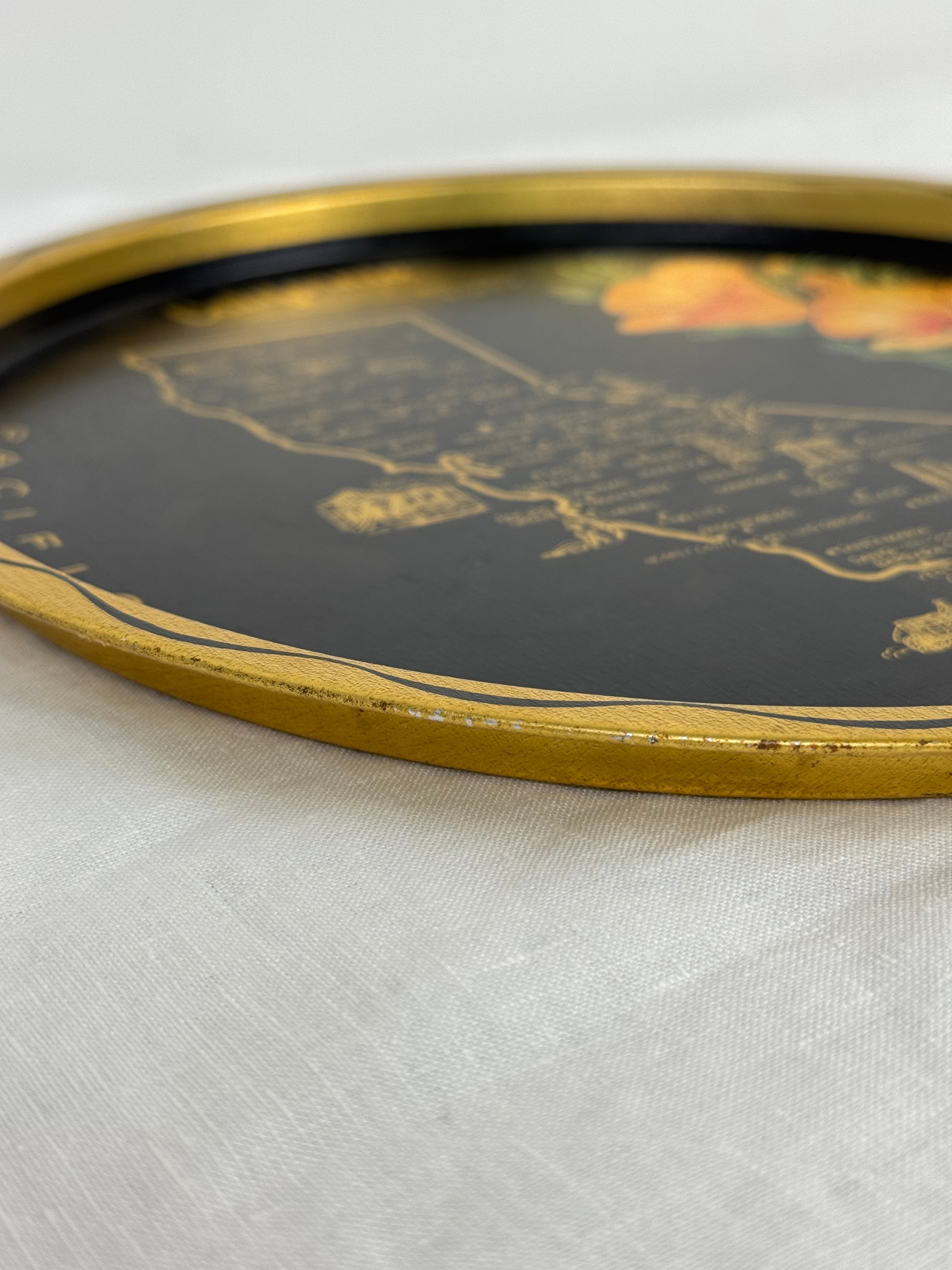 Vintage California Metal Tray