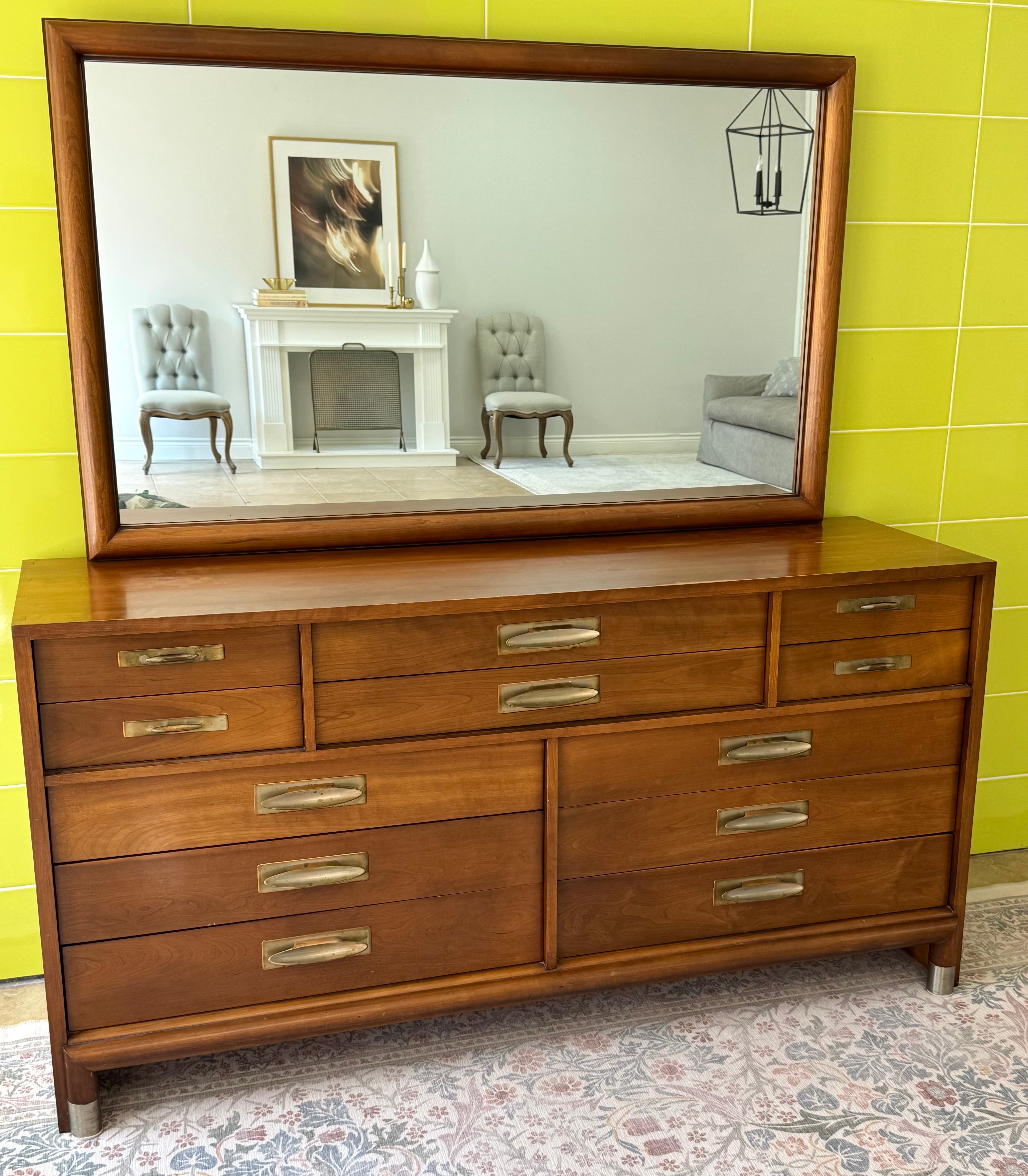 Vintage MCM Dresser with Mirror