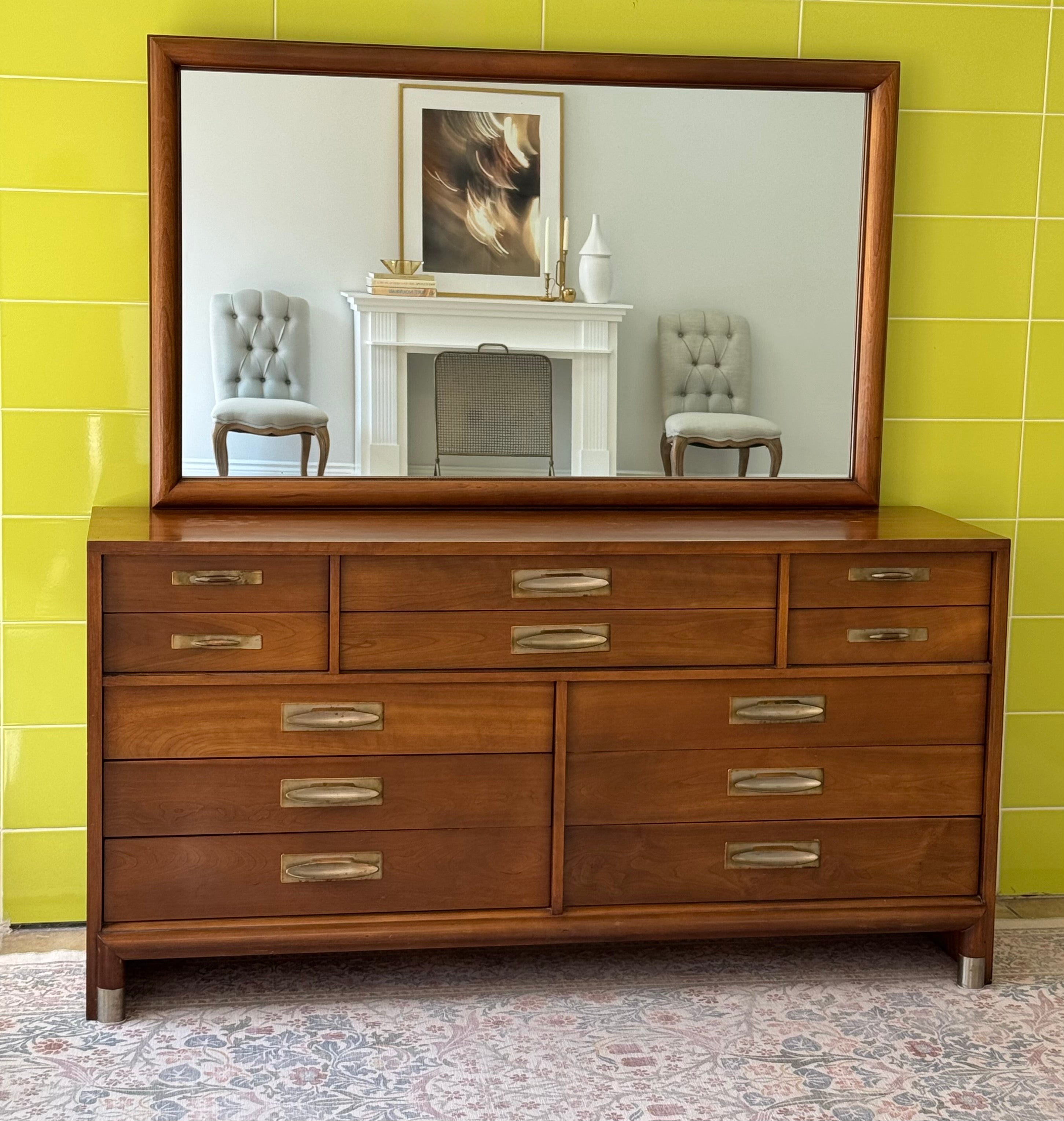 Vintage MCM Dresser with Mirror