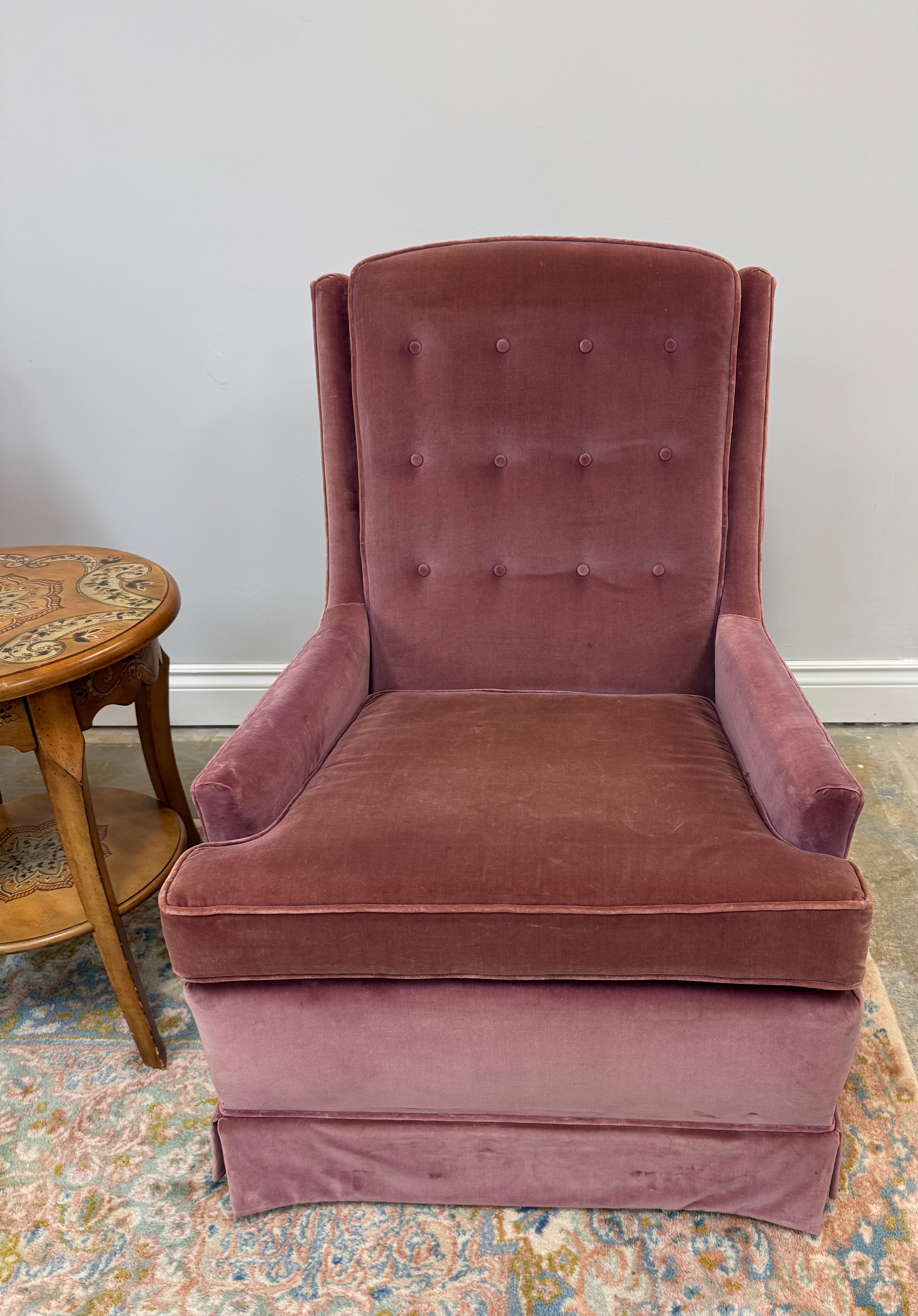 MUELLER Rose Velvet Arm Chair