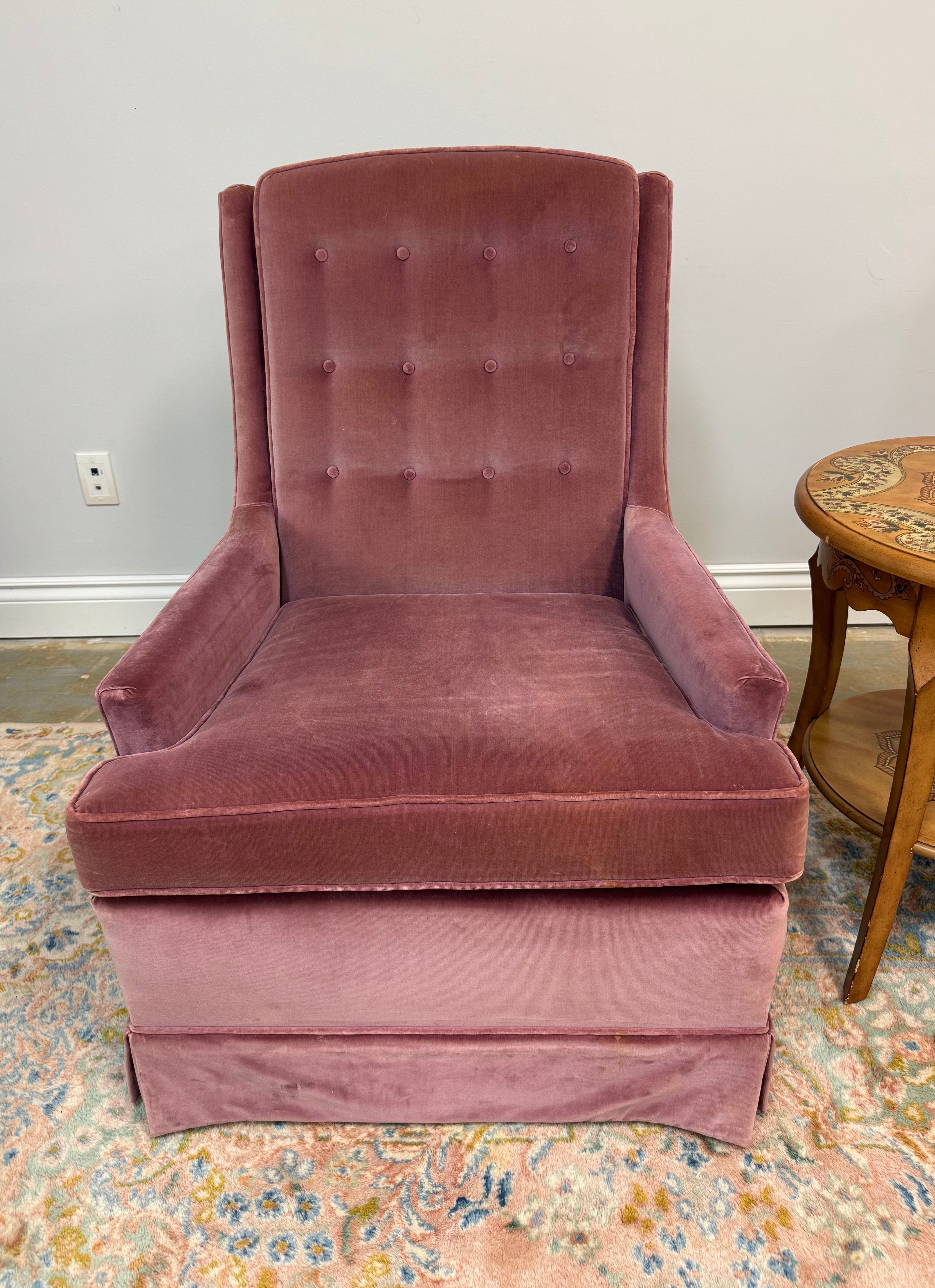 MUELLER Rose Velvet Arm Chair