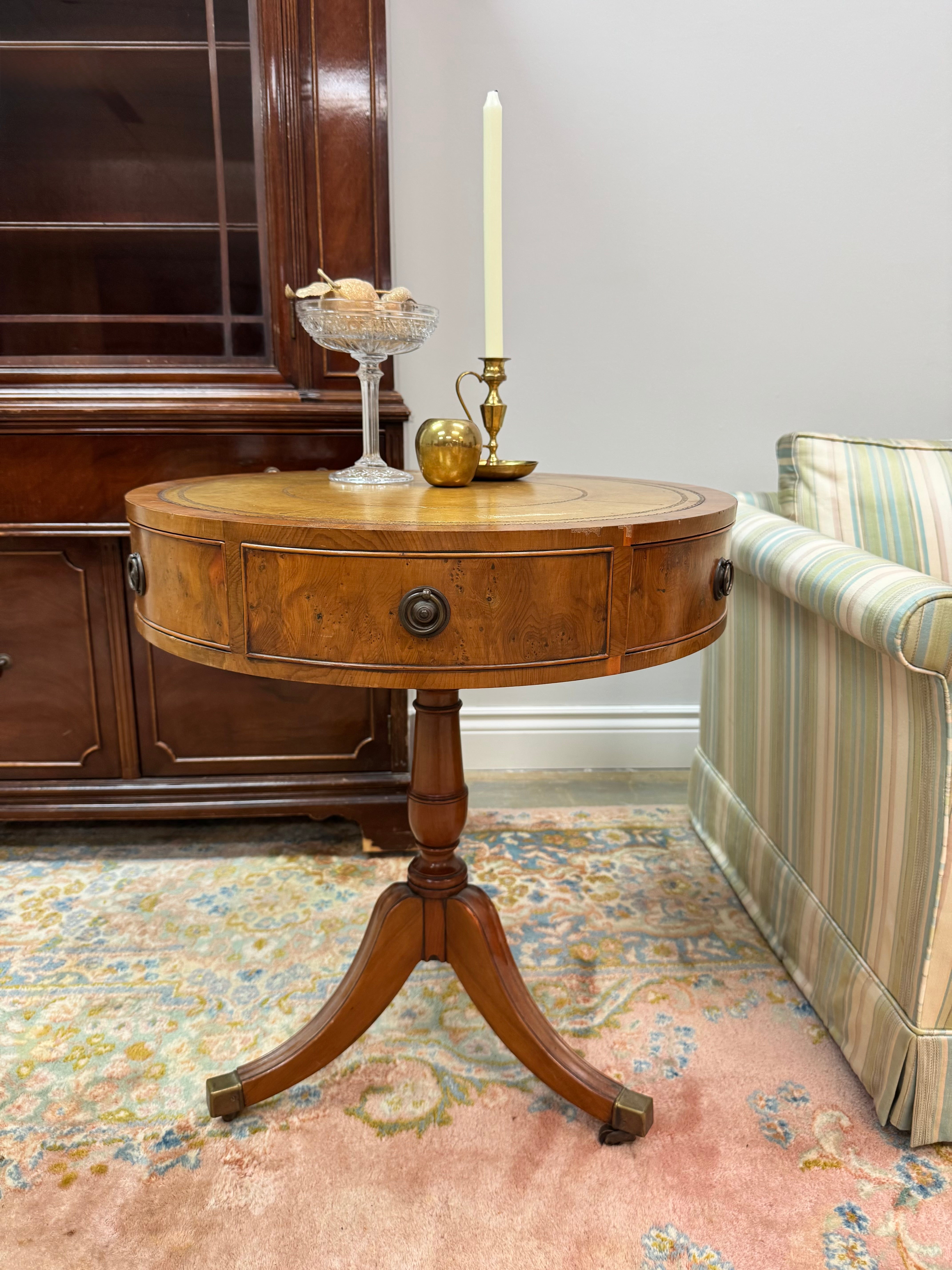 Duncan Phyfe Style Drum Table