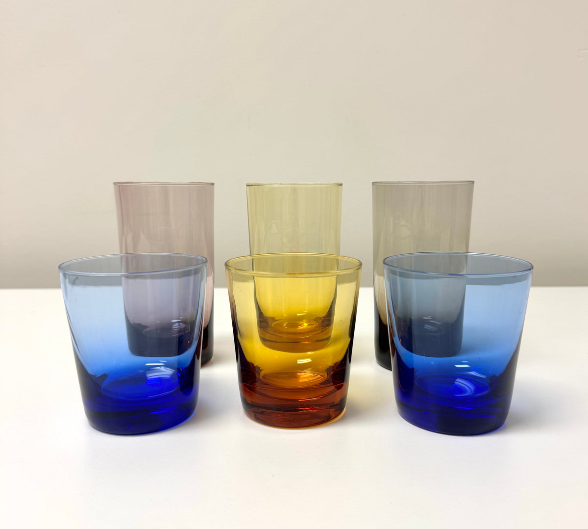 Multi-colour Glasses Set of 6