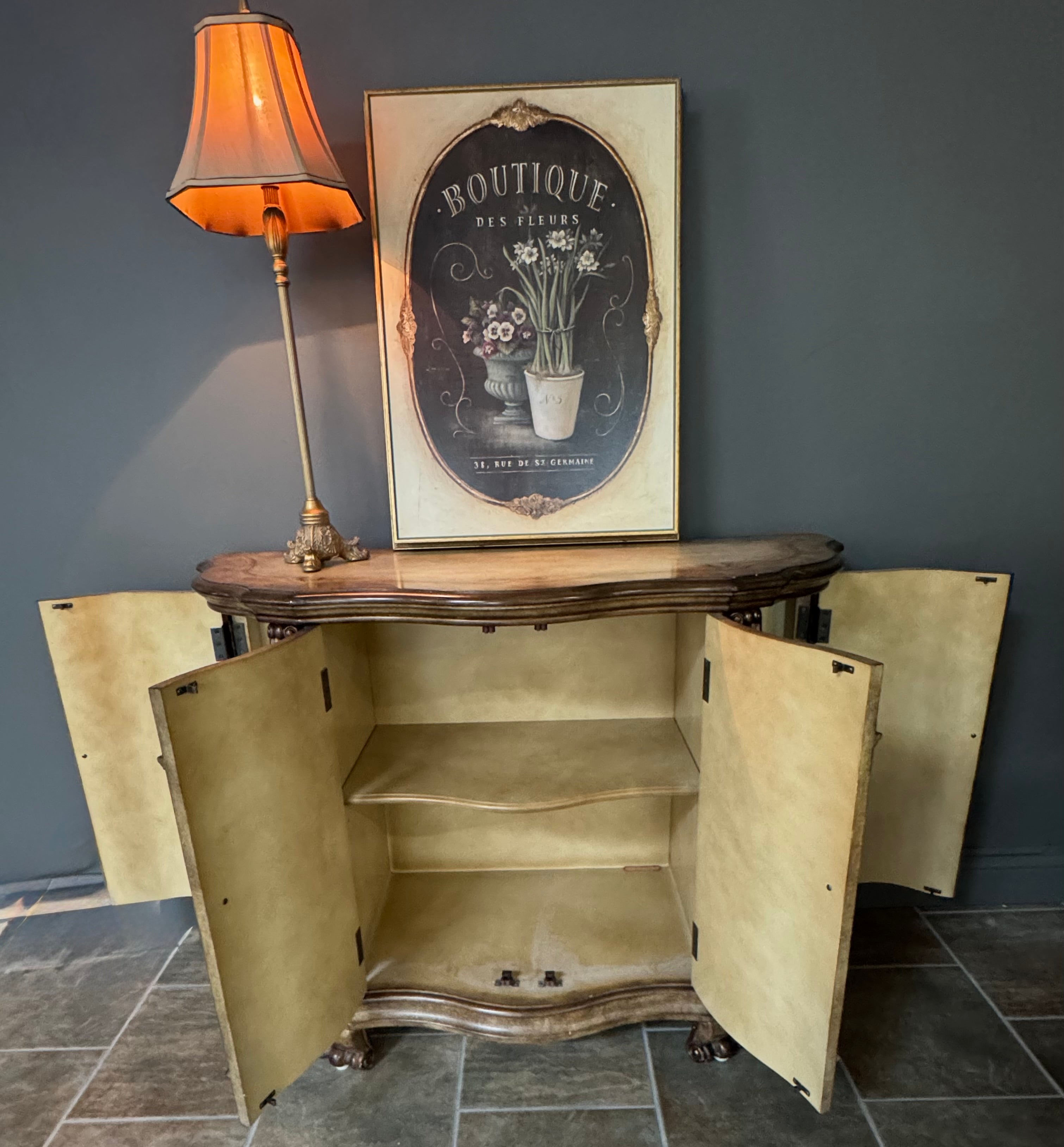 French Style Demi-lune Hall Console